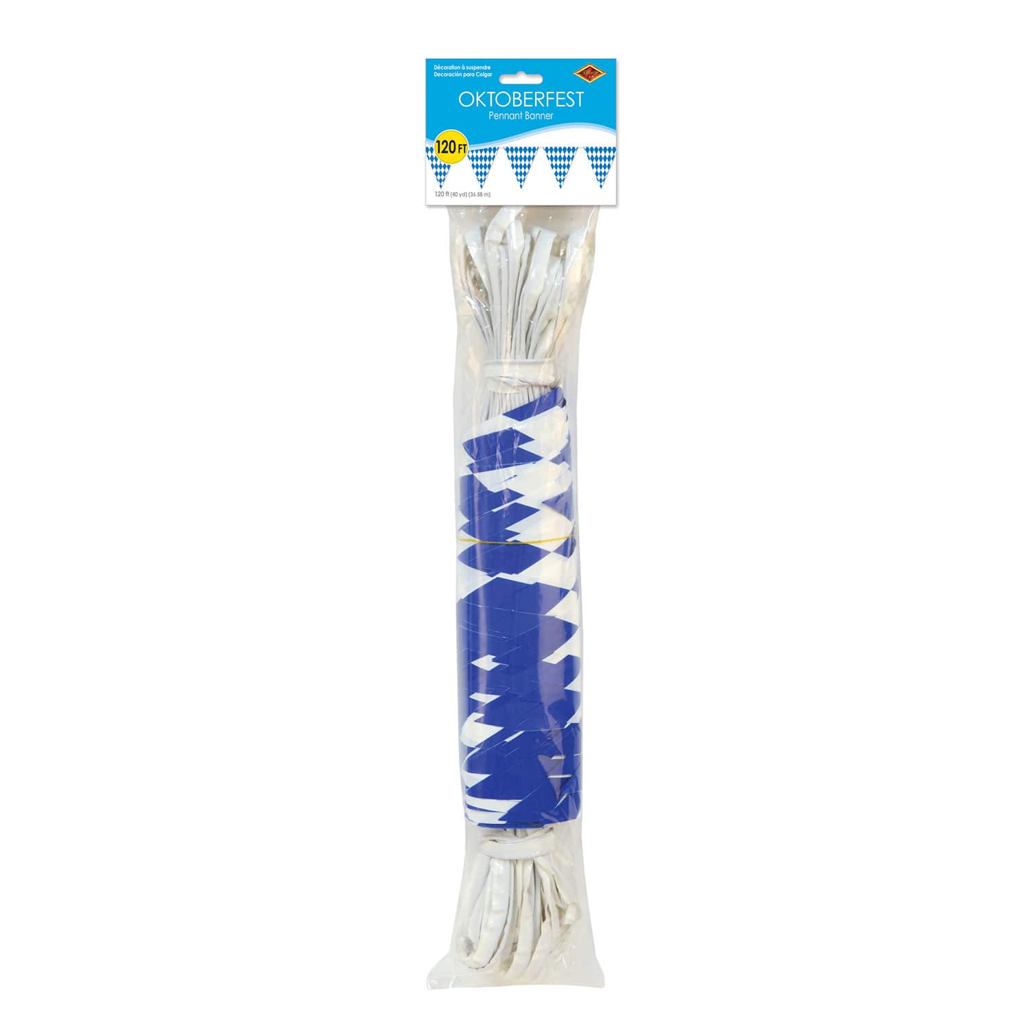 Blue & White Oktoberfest Pennant Banner