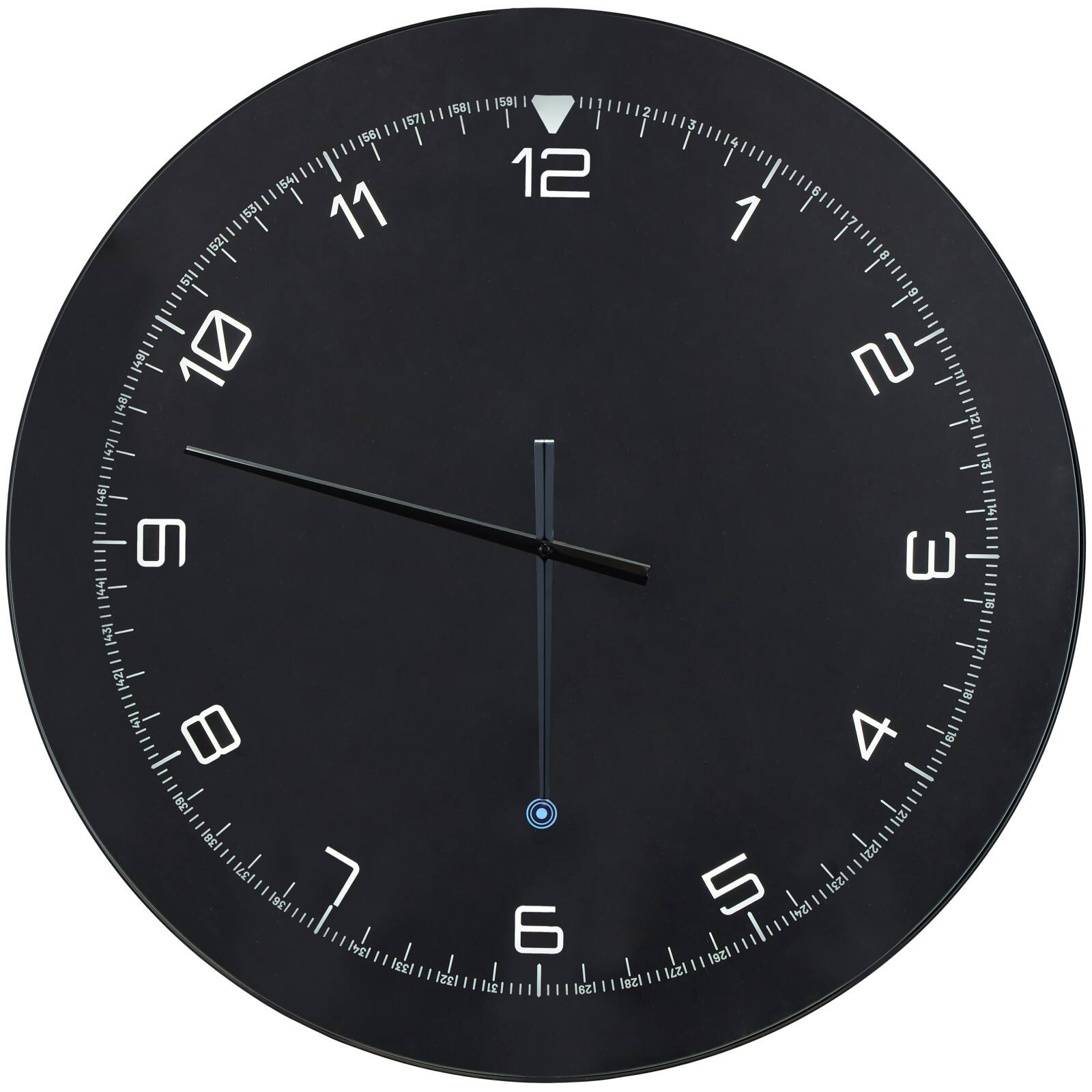 28" Multicolored Glass LED Decorative Wall Clock with Black Clock Hands & White Numbers
