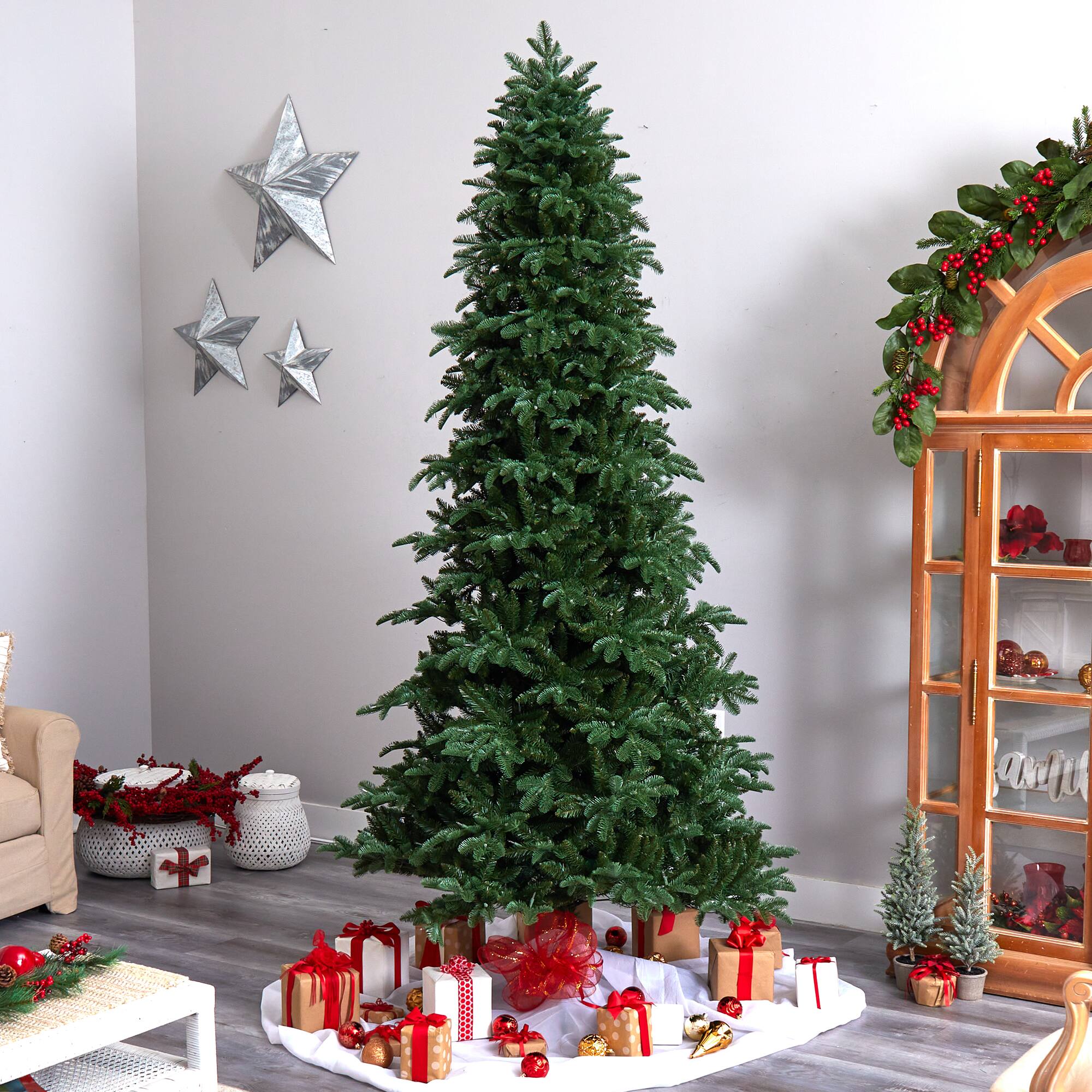 9ft. Pre-Lit South Carolina Fir Artificial Christmas Tree, Clear Lights