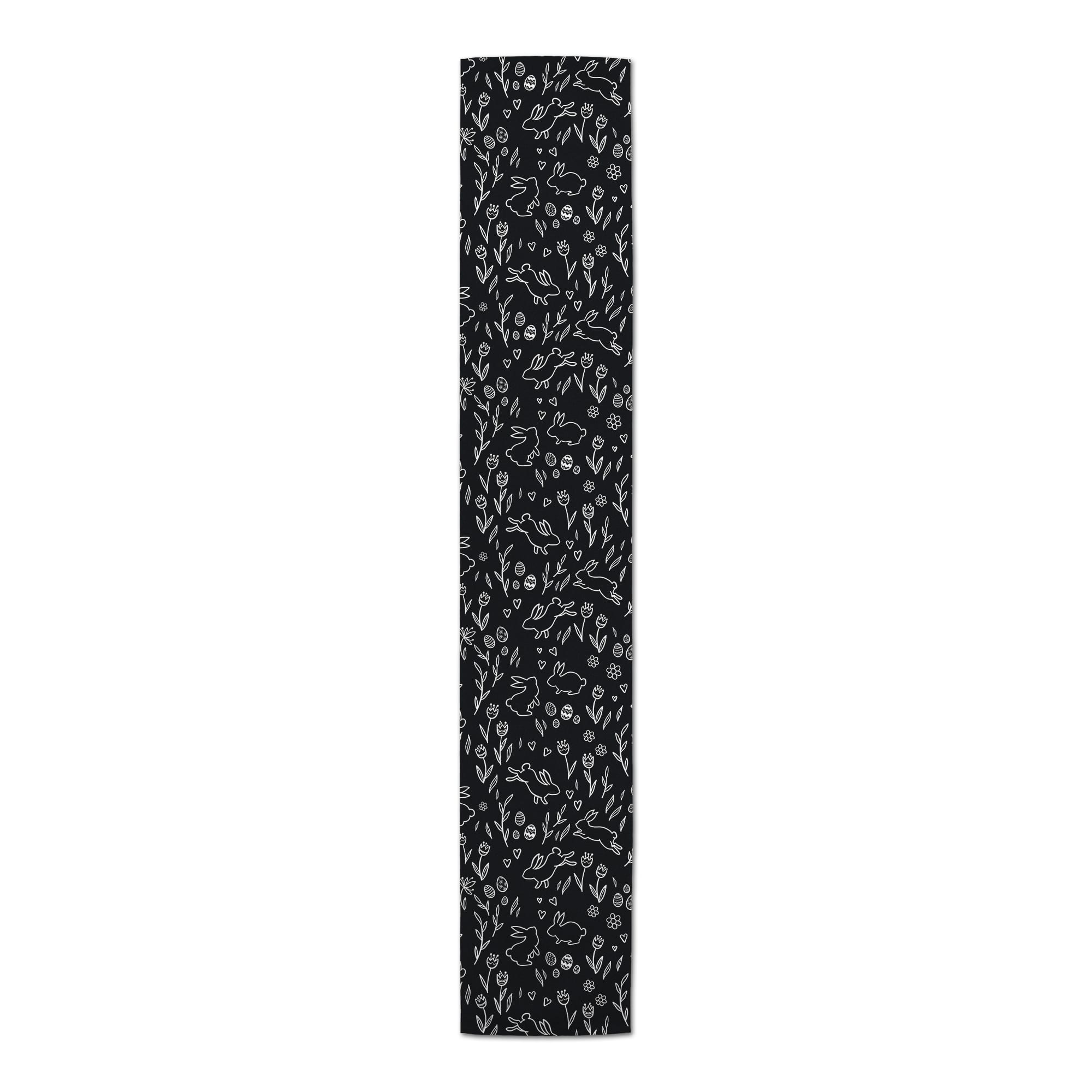 Chalk Easter Bunny Pattern Runner 2 16" x 90" Cotton Twill Runner