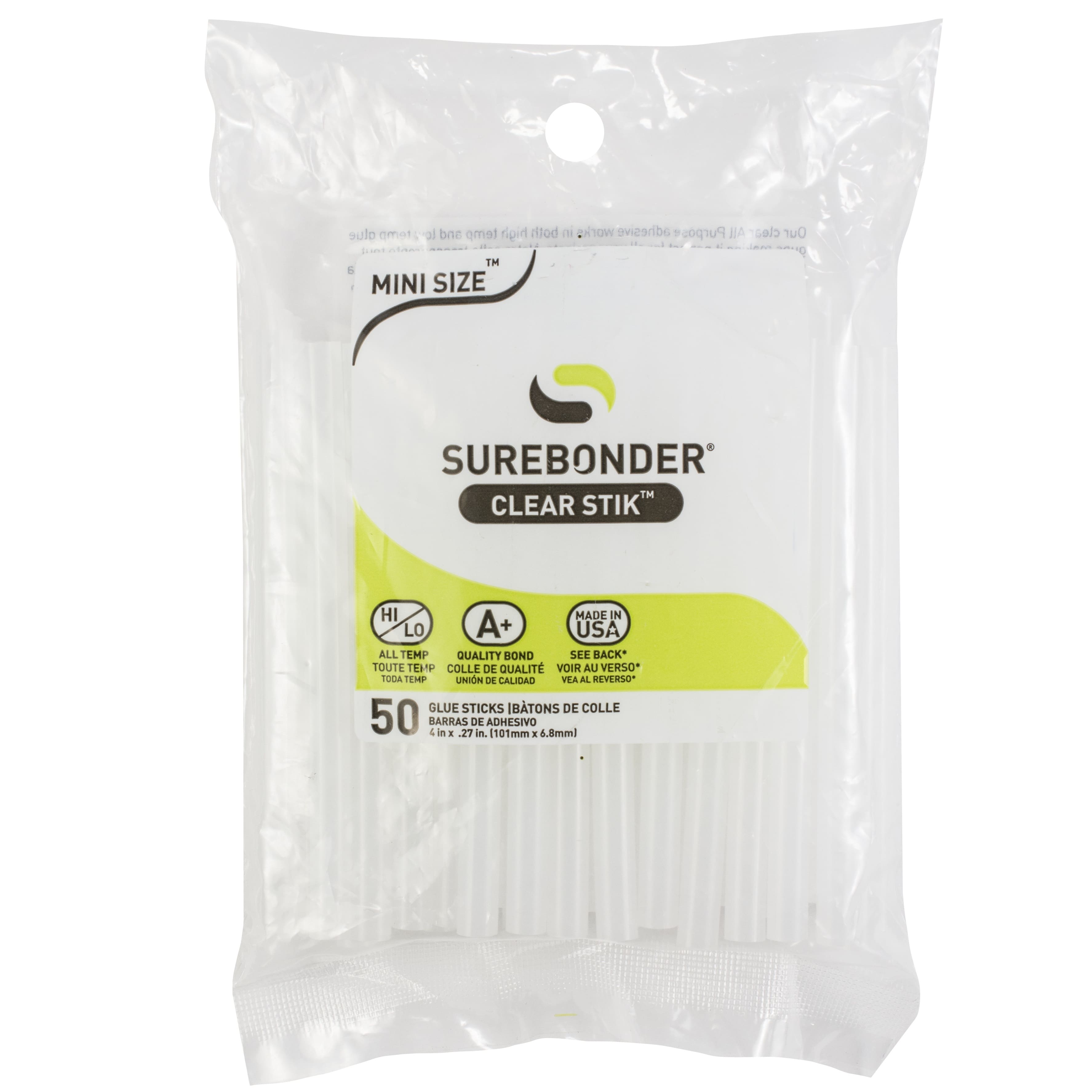 Surebonder® 4" Clear All-Purpose Mini Glue Sticks, 50ct.
