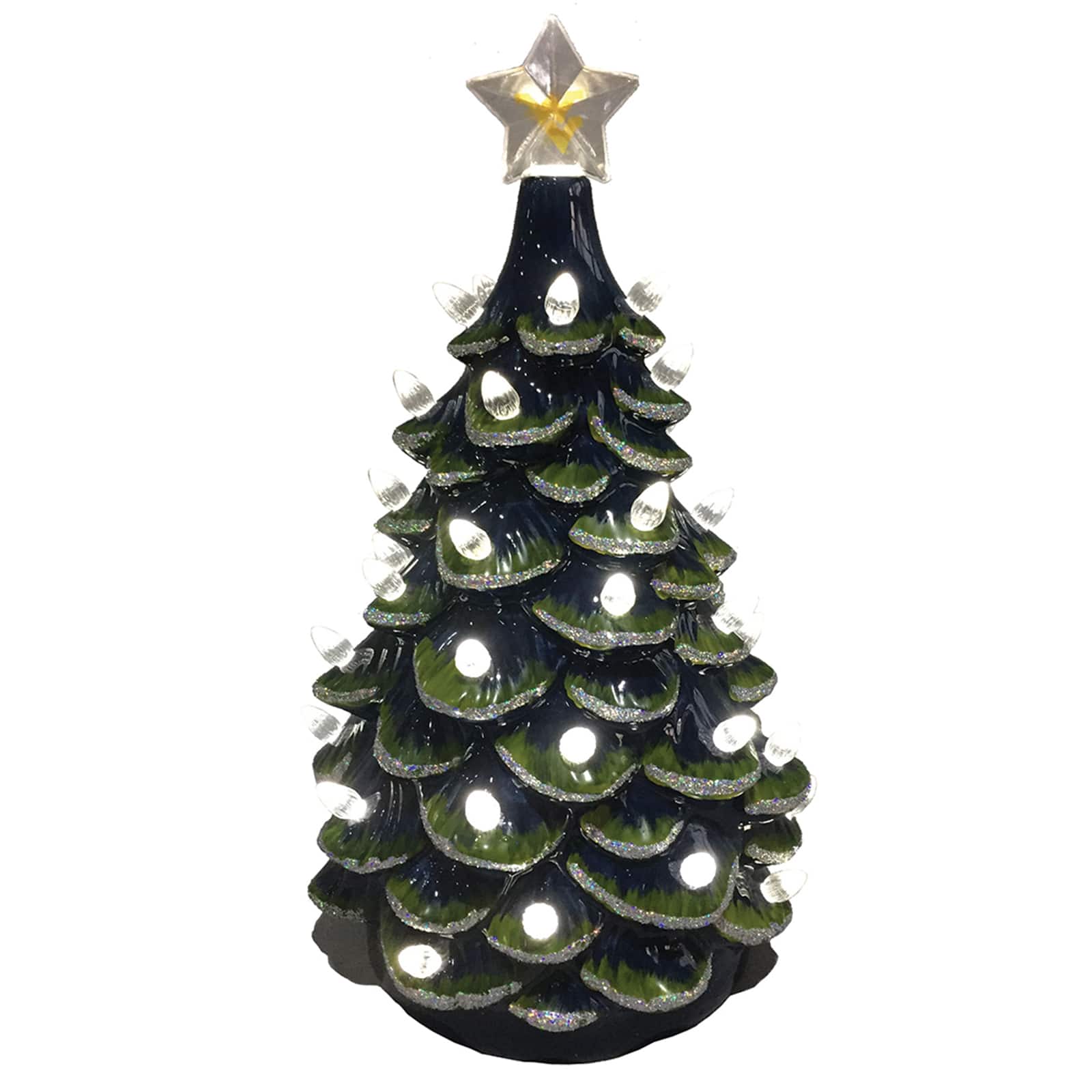 Santa's Workshop 14" NCAA College Team Ceramic LED Christmas Tree By Santasworkshop in West Virginia University | 7" x 7" x 14" | Michaels®