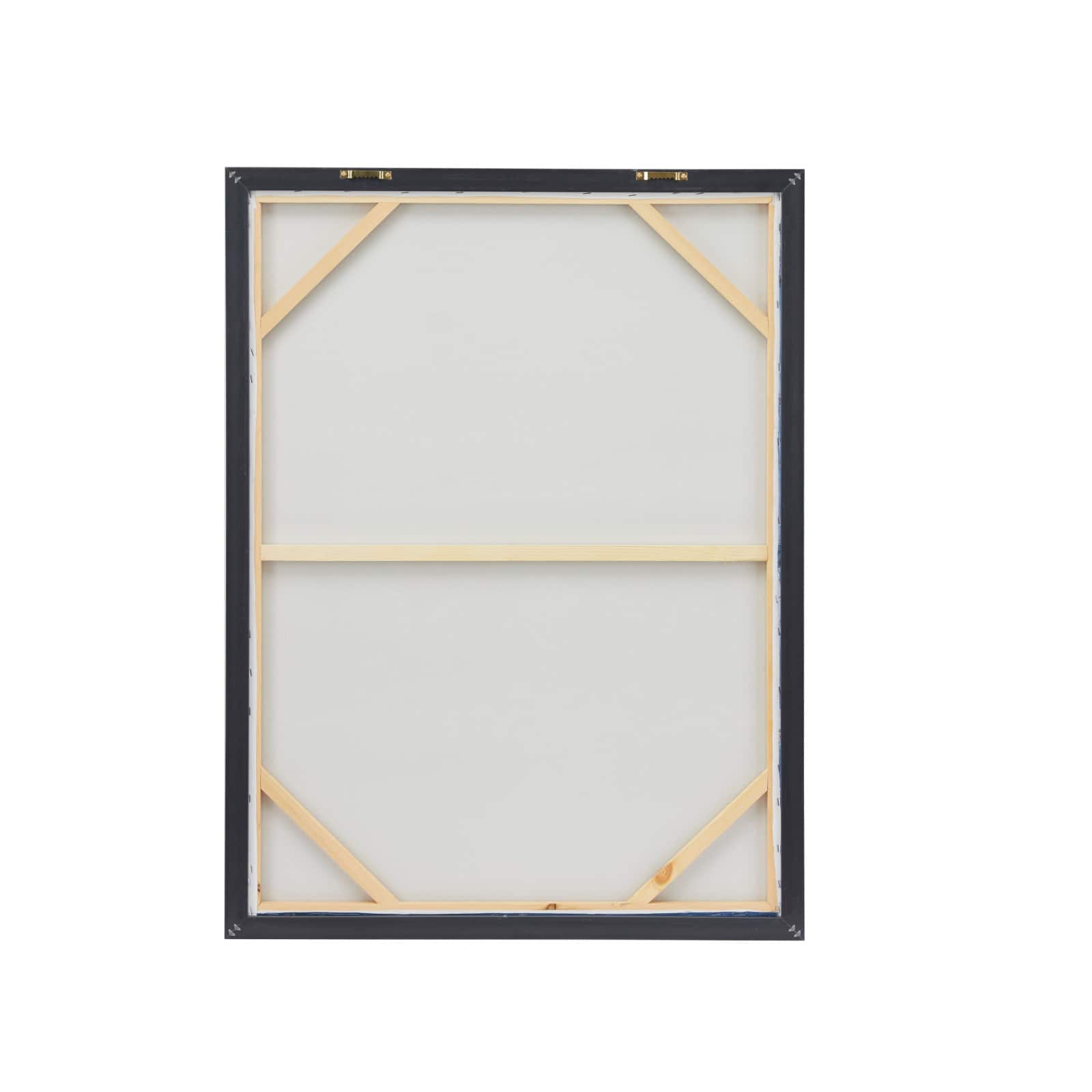 Blue Wood Modern Framed Wall Art 39" x 30"