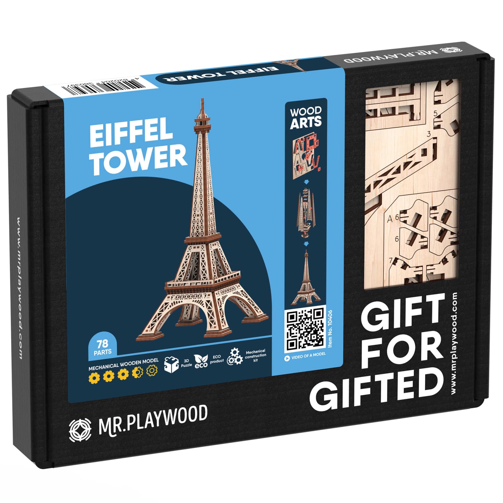 Mr. Playwood Eiffel Tower 3D Wooden STEM Building Kit