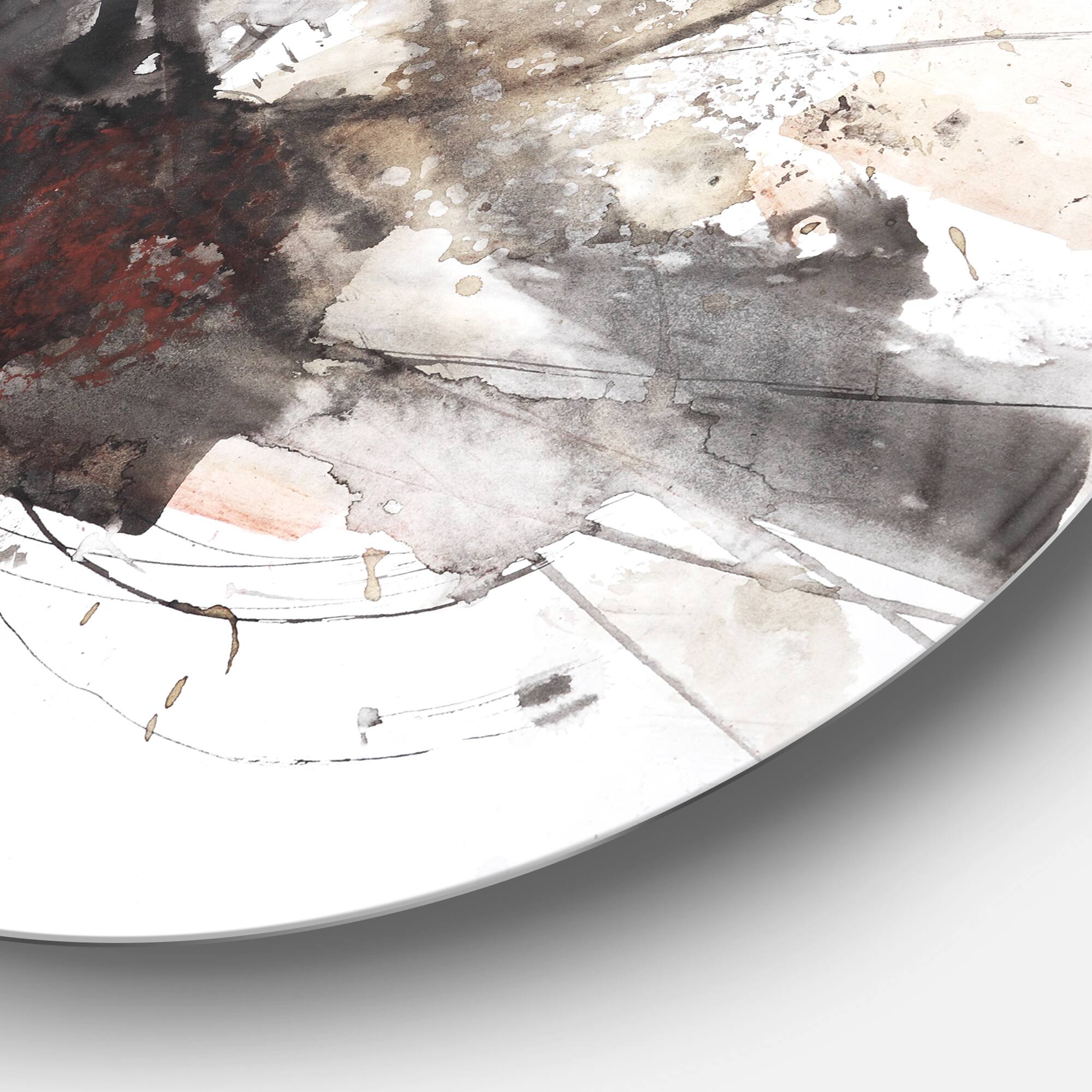 Designart - Artistic Splash' Landscape Circle Metal Wall Art