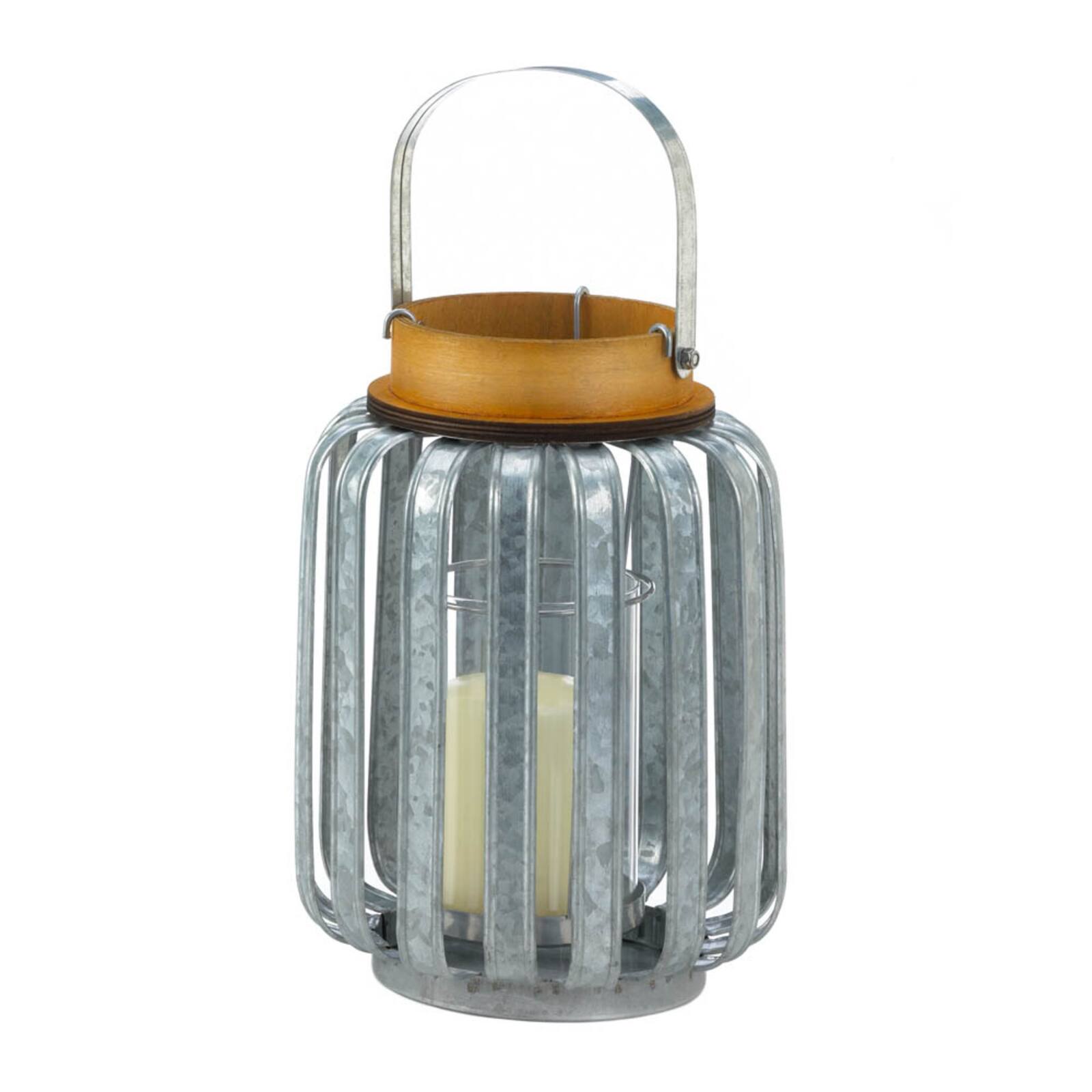 10.5" Large Galvanized Metal Lantern