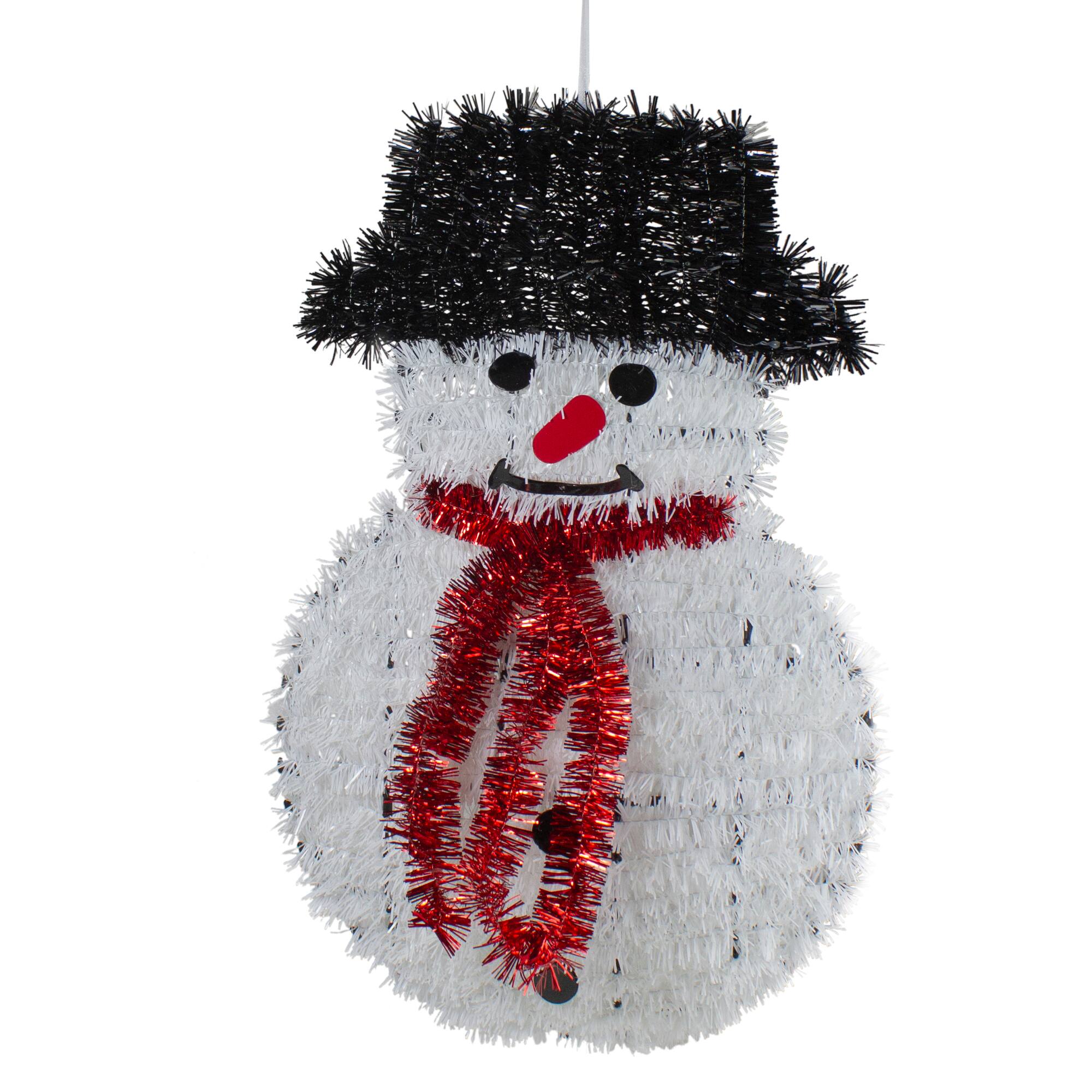 Northlight 19" Tinsel Snowman Christmas Window Decoration | Michaels®