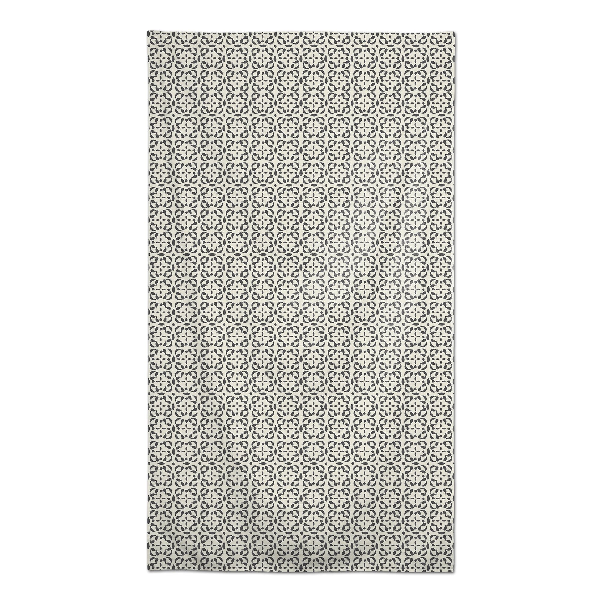 Gray Cream Tile Tablecloth