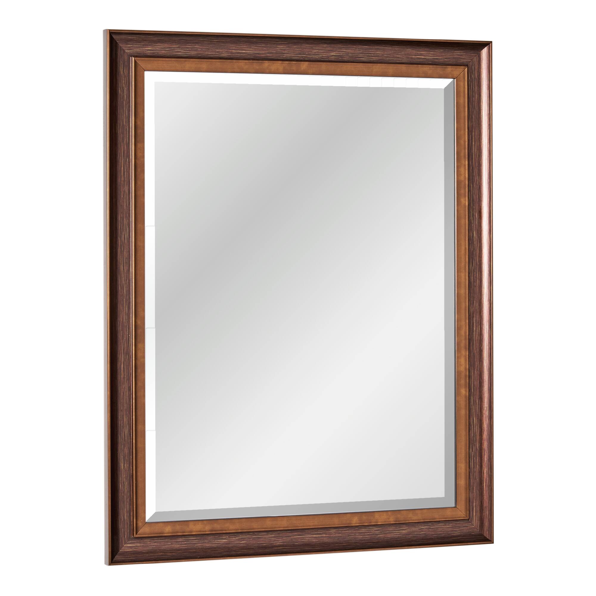 Head West 28" Bronze & Copper Oil-Rubbed Framed Wall Mirror
