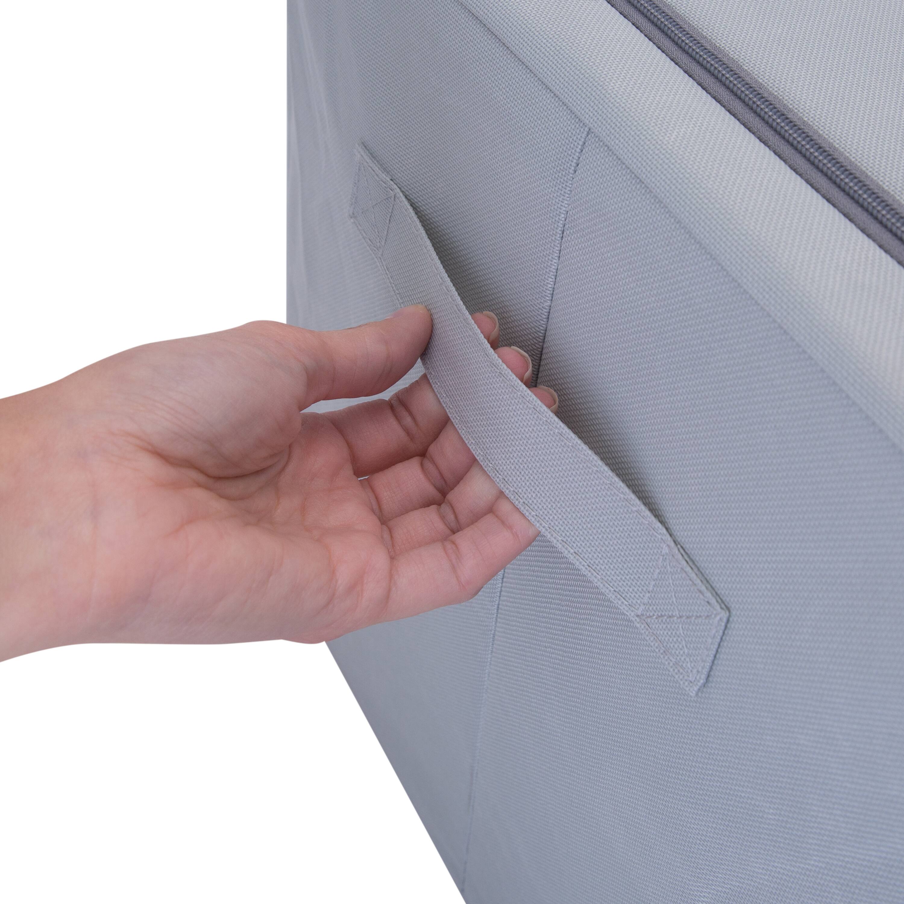 Simplify Gray Collapsible Storage Box with Handles