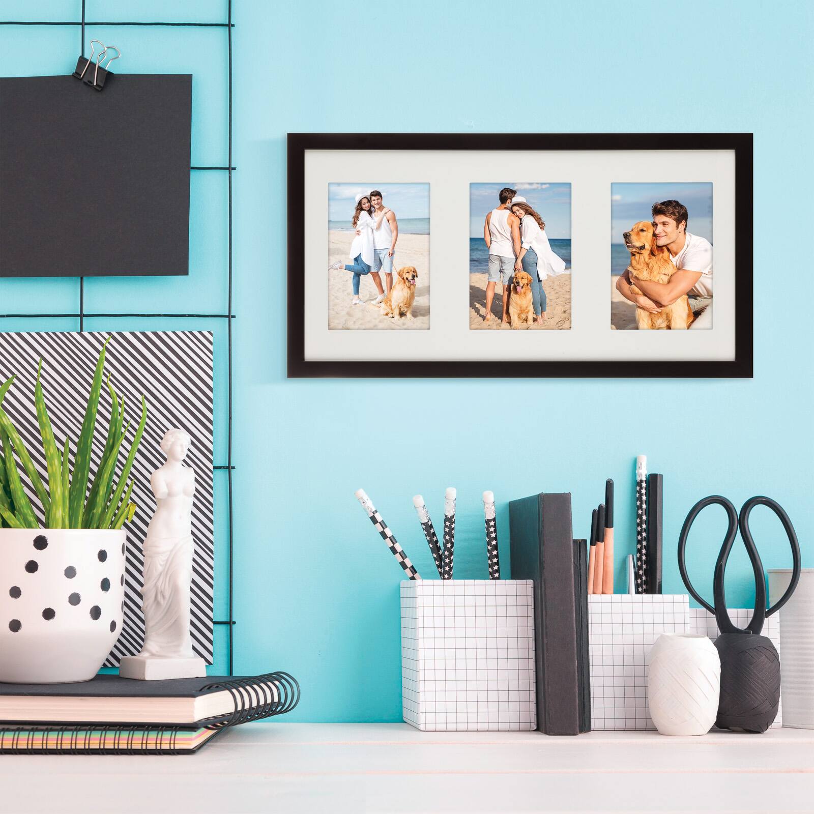 Aspect 3 Opening 5" x 7" Black Collage Frame by Studio Décor®