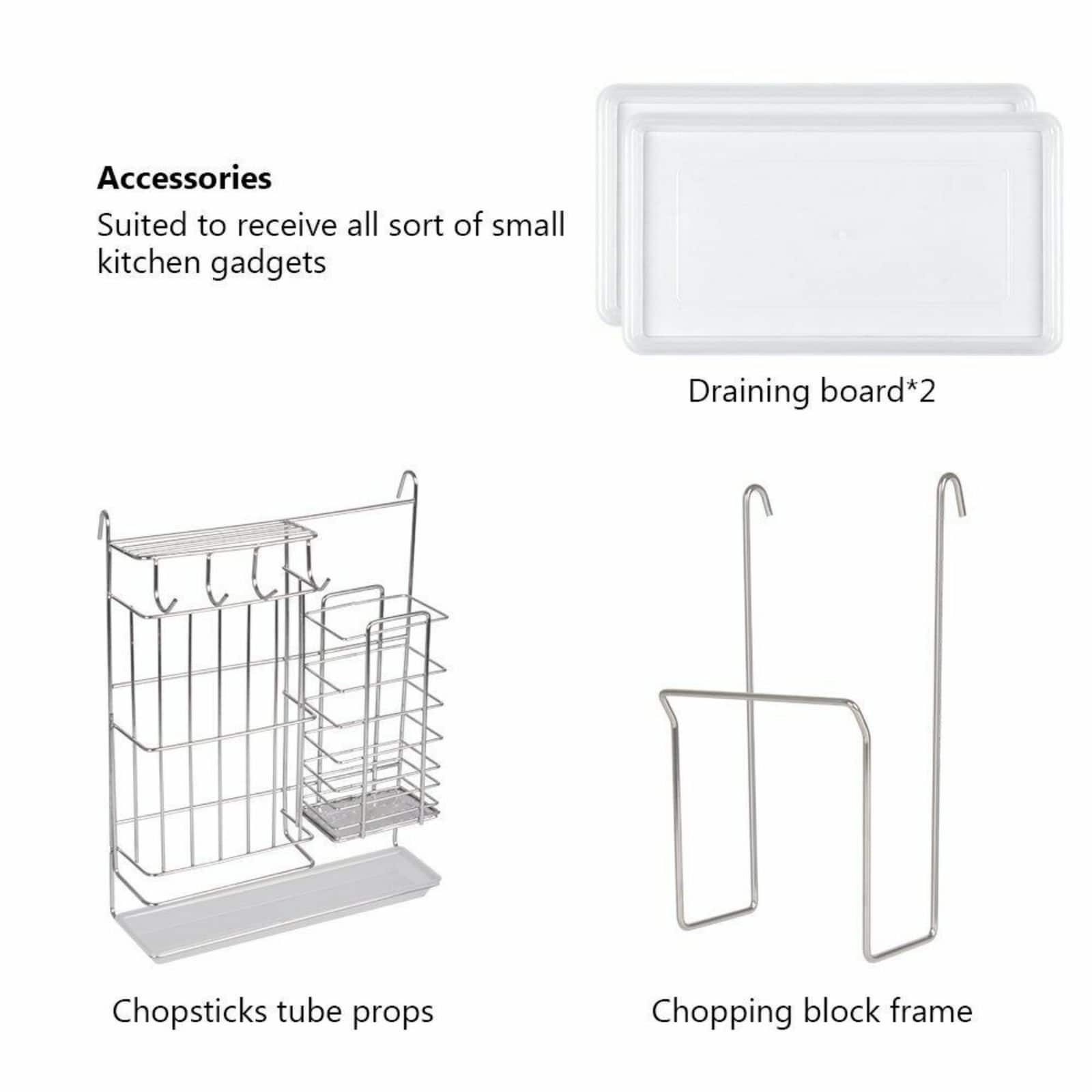 Stainless Steel 2-Tier Dish Rack