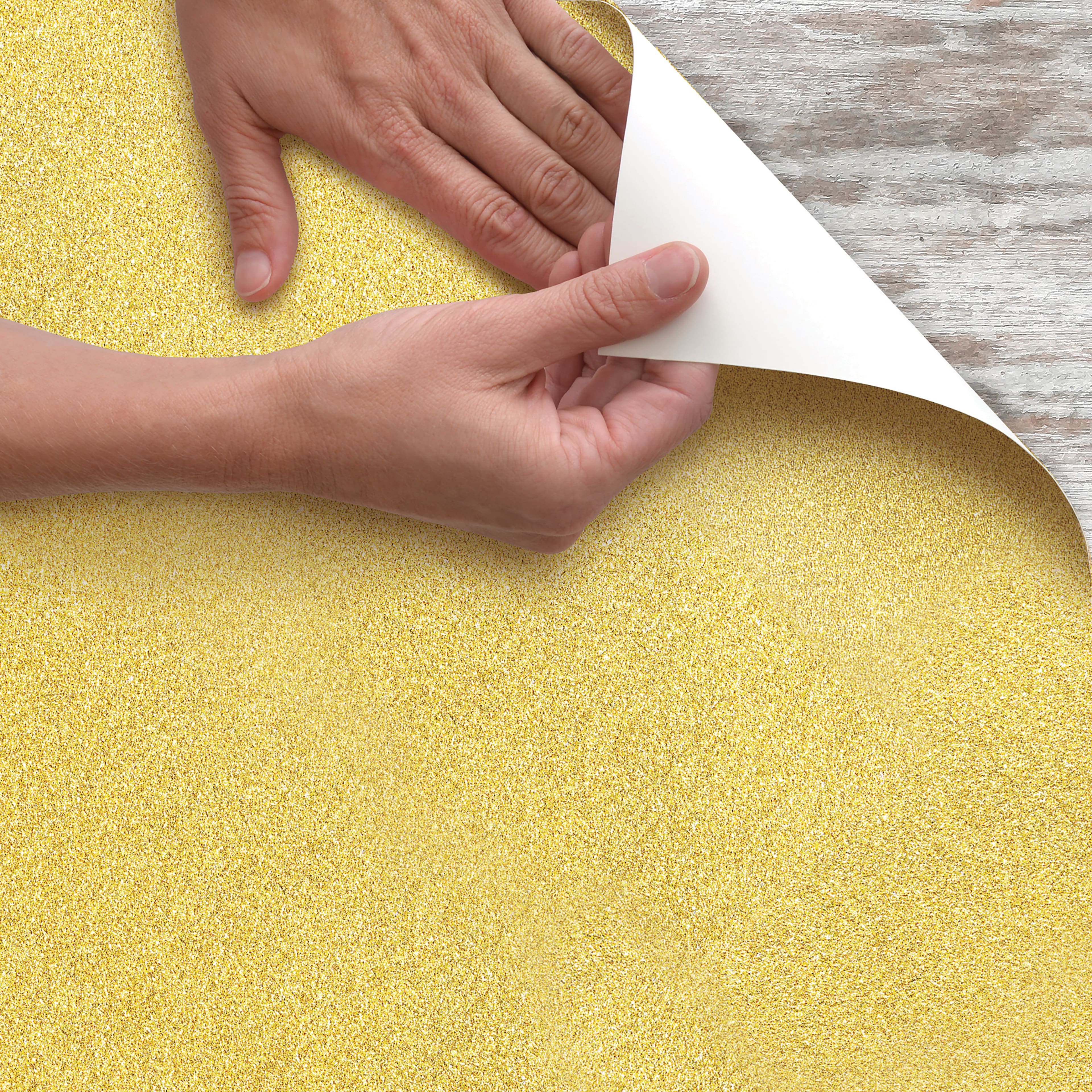 Con-Tact® 18" x 6ft. Glitter FX Gold Peel N Stick Covering