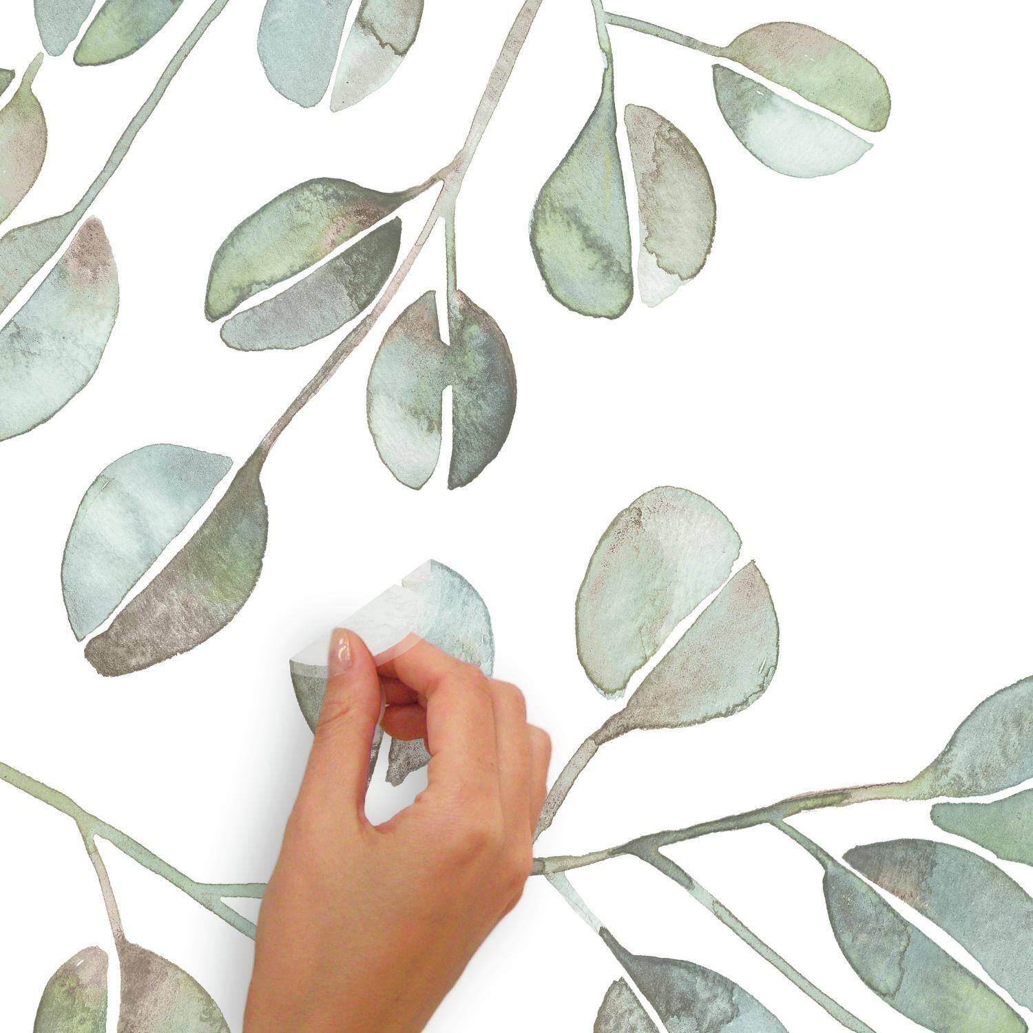 RoomMates Catcoq Eucalyptus Peel & Stick Giant Wall Decals