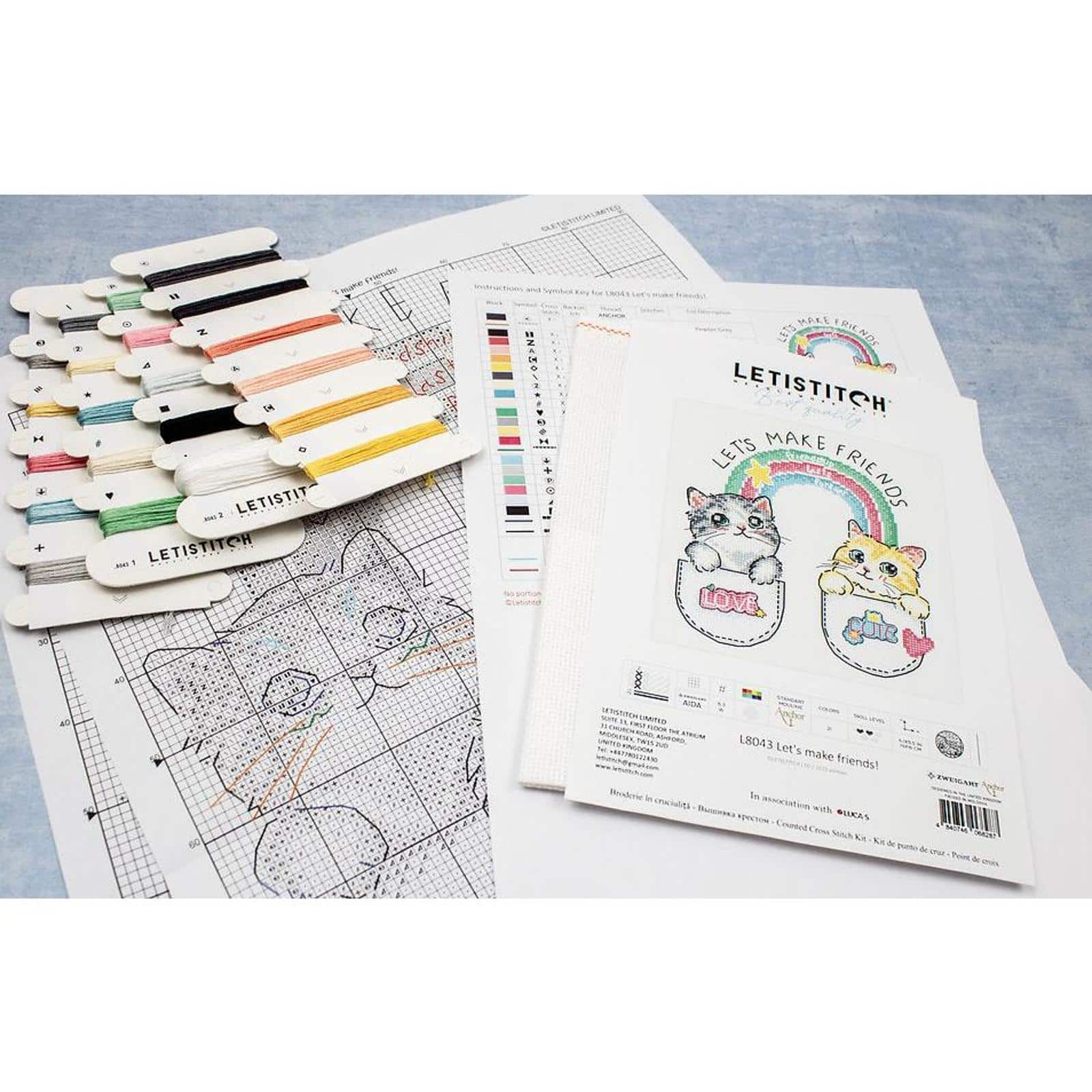 Letistitch Let's make friends! Counted Cross Stitch Kit
