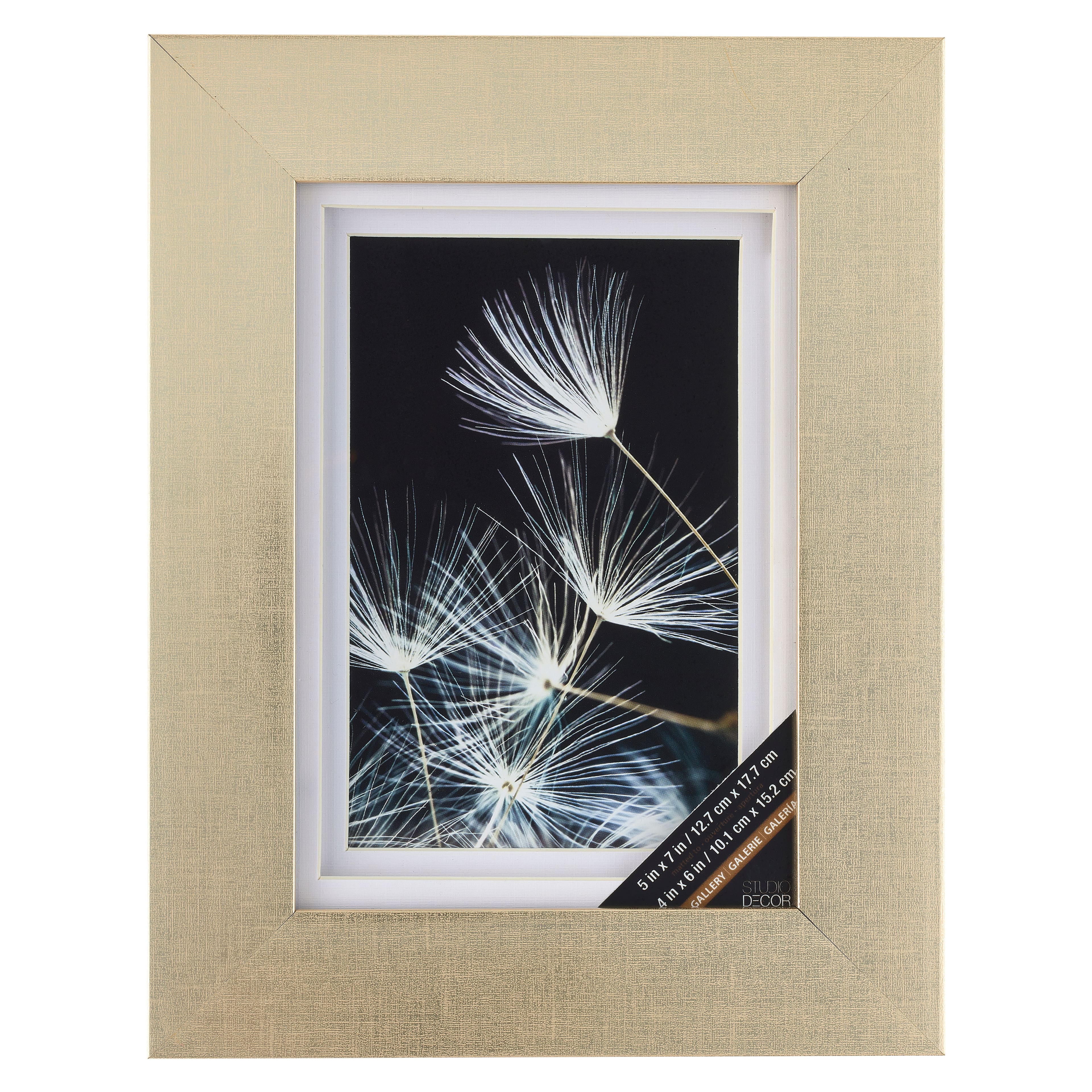8 Pack: Champagne 4"x 6" Gallery Frame with Double Mat by Studio Décor®