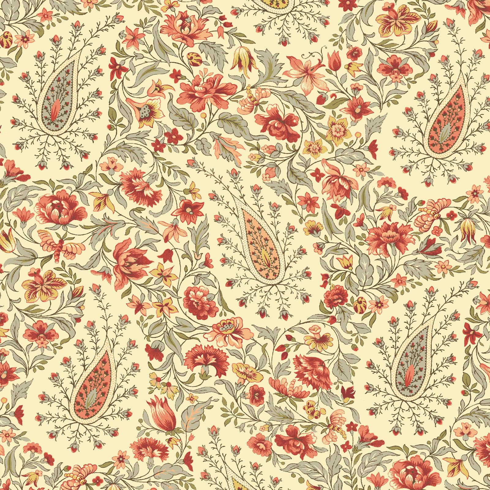 Waverly® Slate Paisley Vervain Cotton Home Décor Fabric