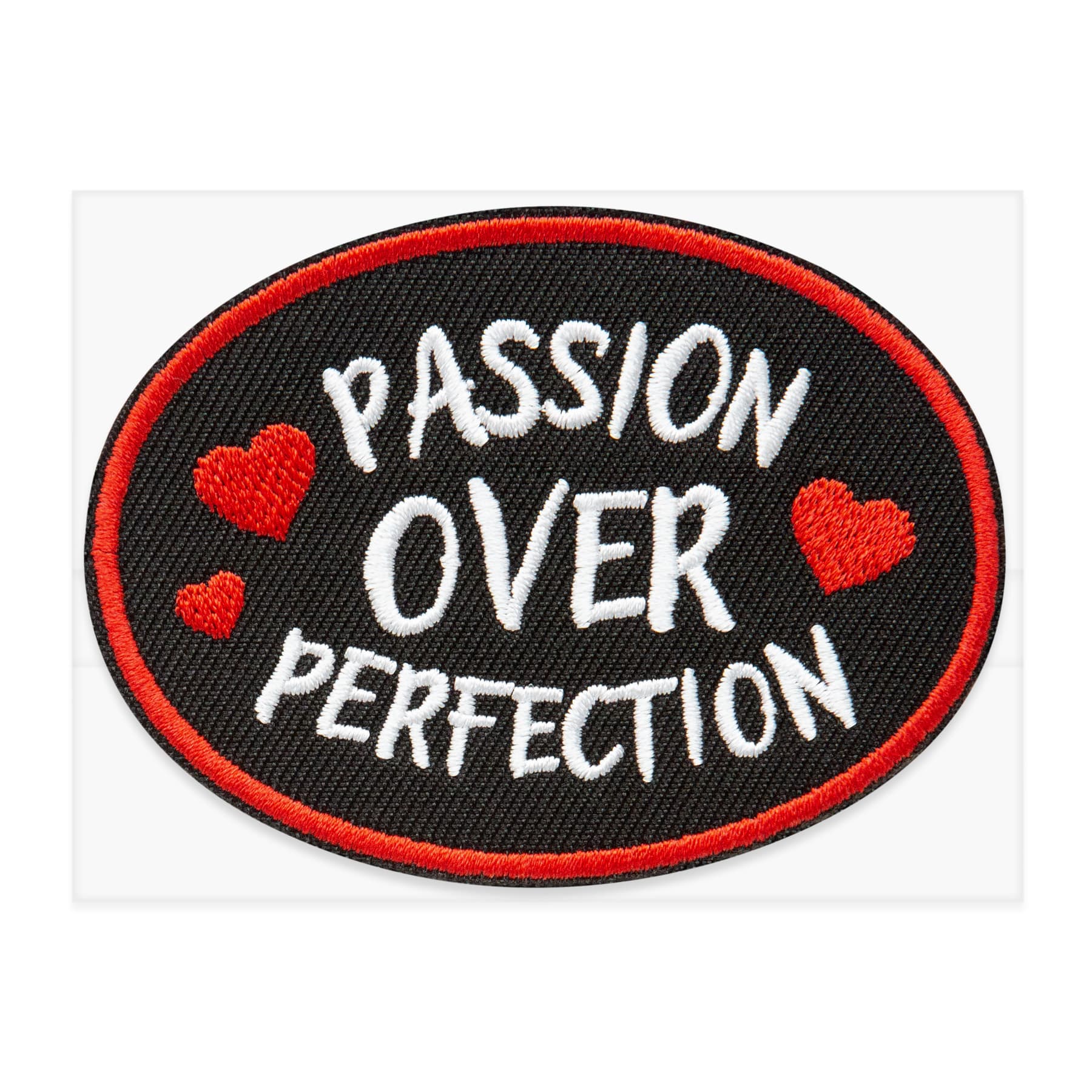 Passion Over Perfection Embroidered Iron-On & Adhesive Patch by Make Market®