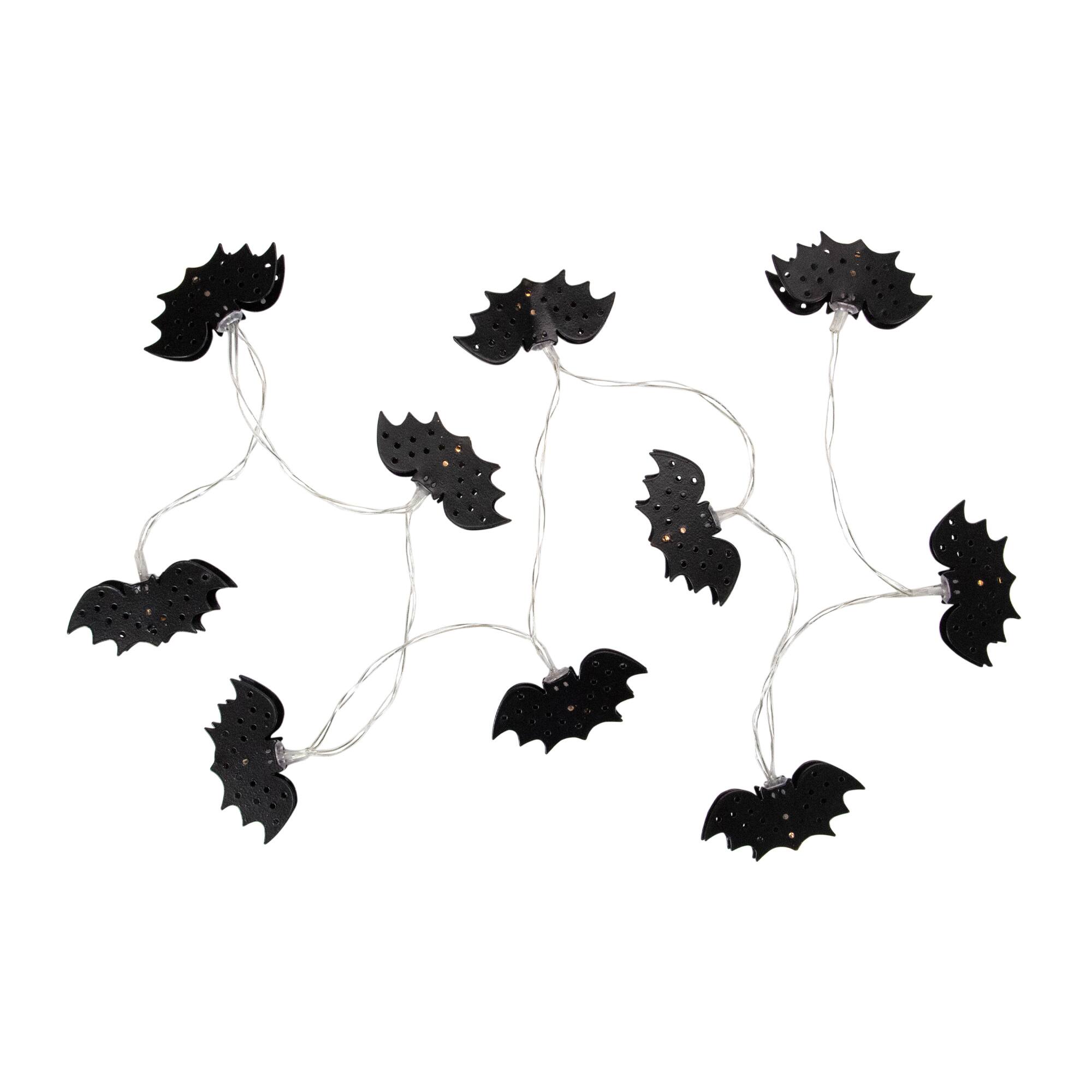 10ct. Warm White LED Halloween Bat Fairy Lights