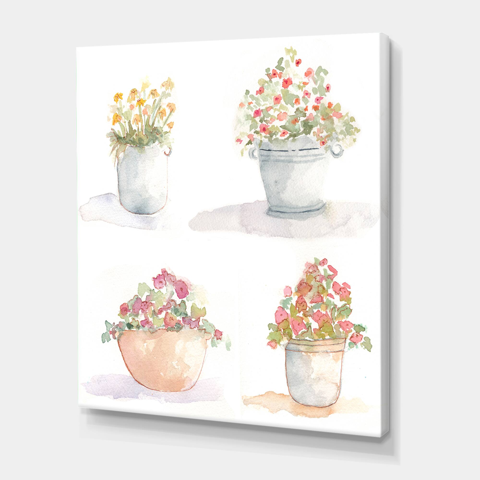 Designart - Four Outdoor Flower Pots