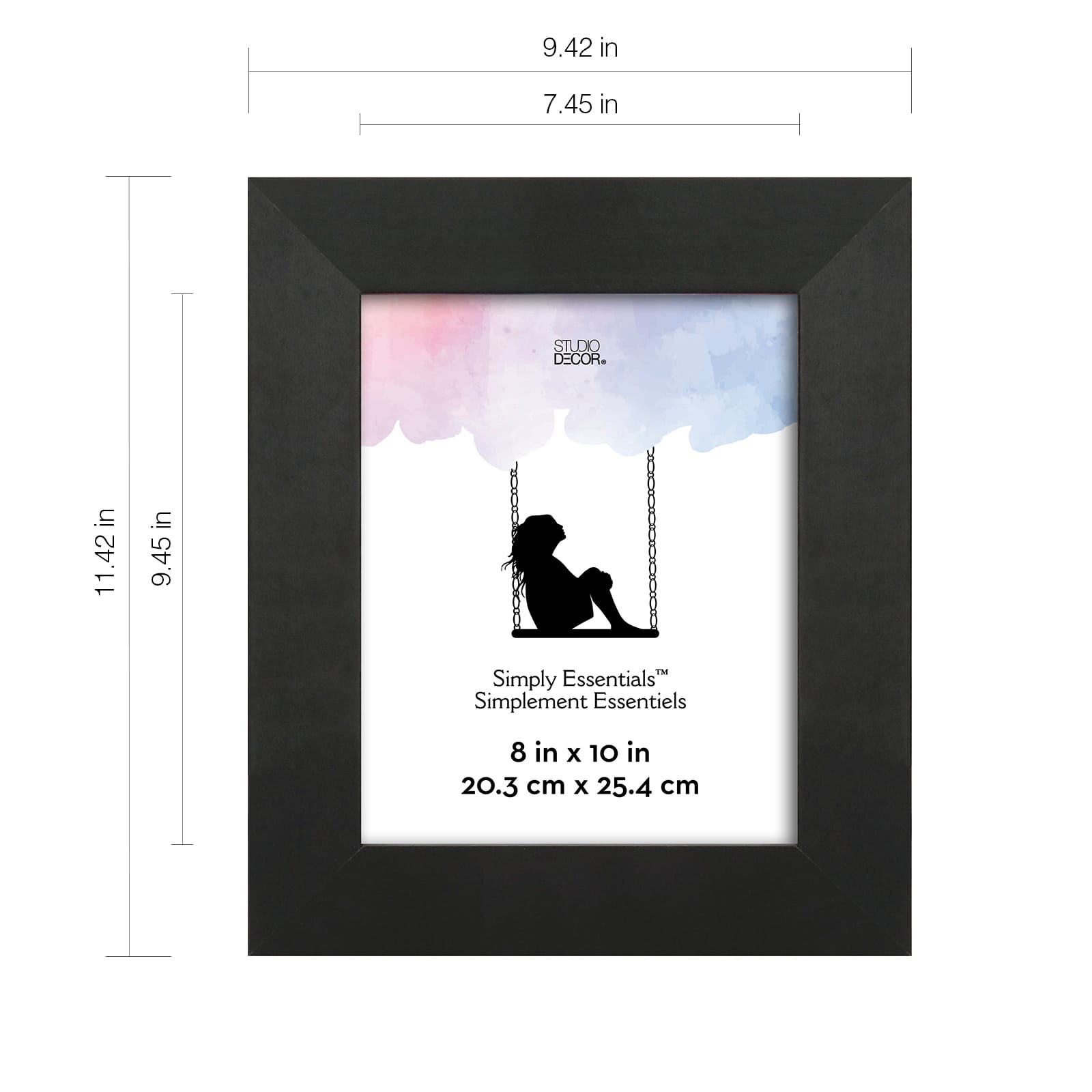 12 Pack: Black Angled Molding 8" x 10" Frame, Simply Essentials™ by Studio Décor®