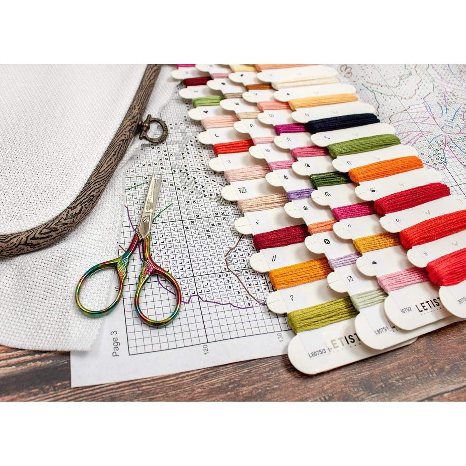 LetiStitch Poppy Counted Cross Stitch Kit