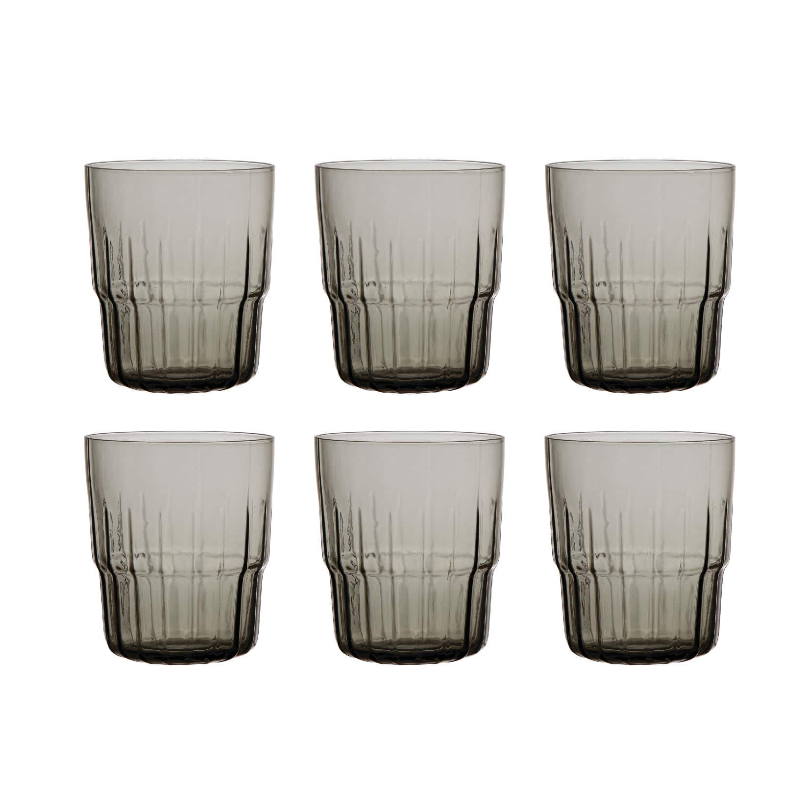 Hello Honey® 4" Mid-Century Gray Drinking Glasses, 6ct.