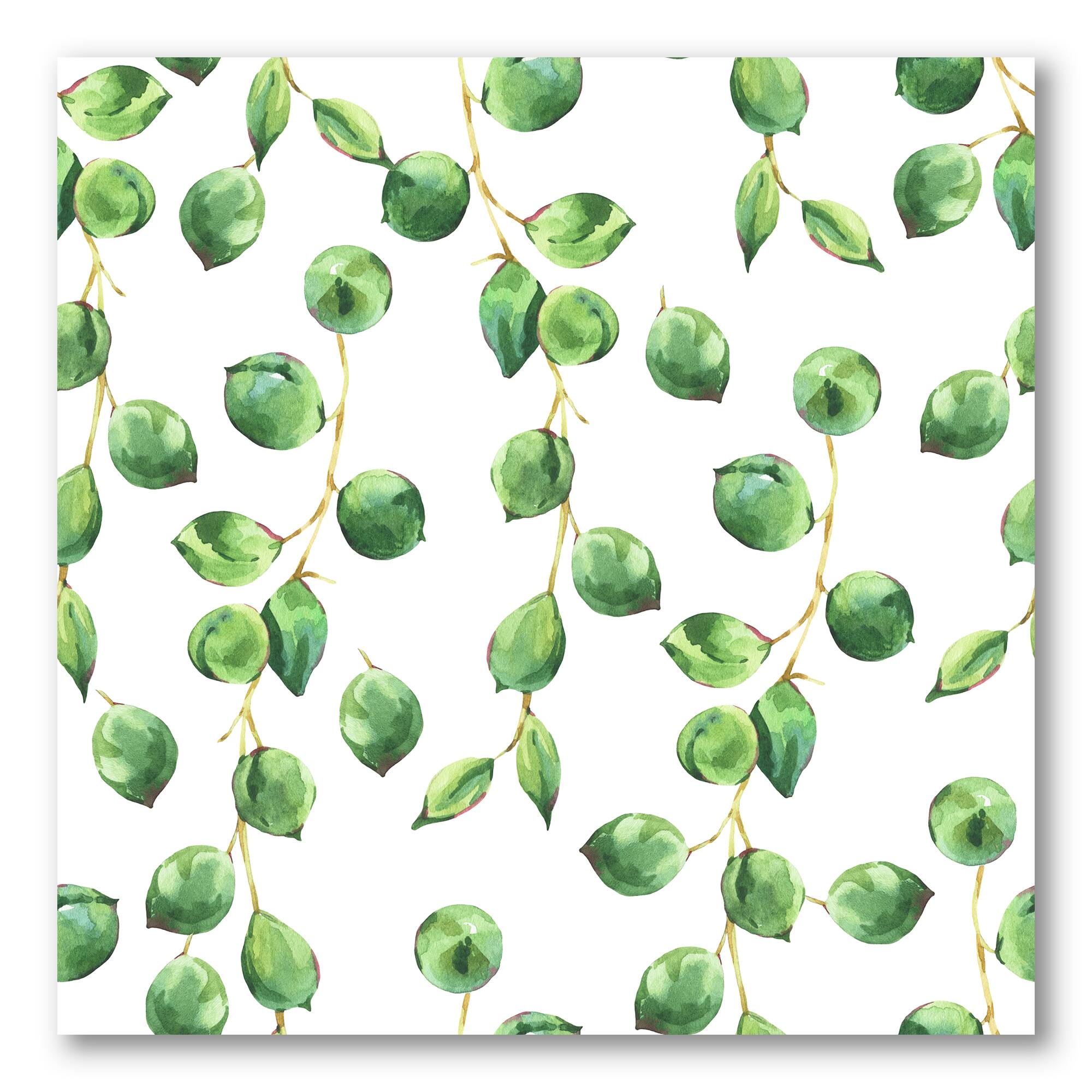 Designart - Tropical Green Leaves Patern
