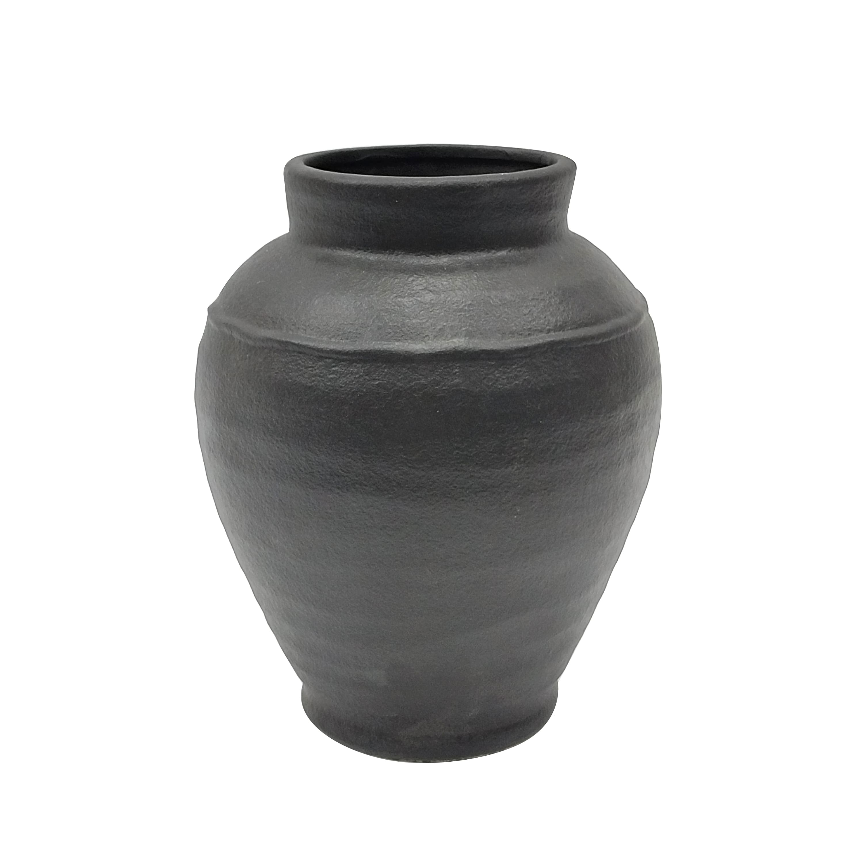 8.5" Black Ceramic Pot by Ashland®