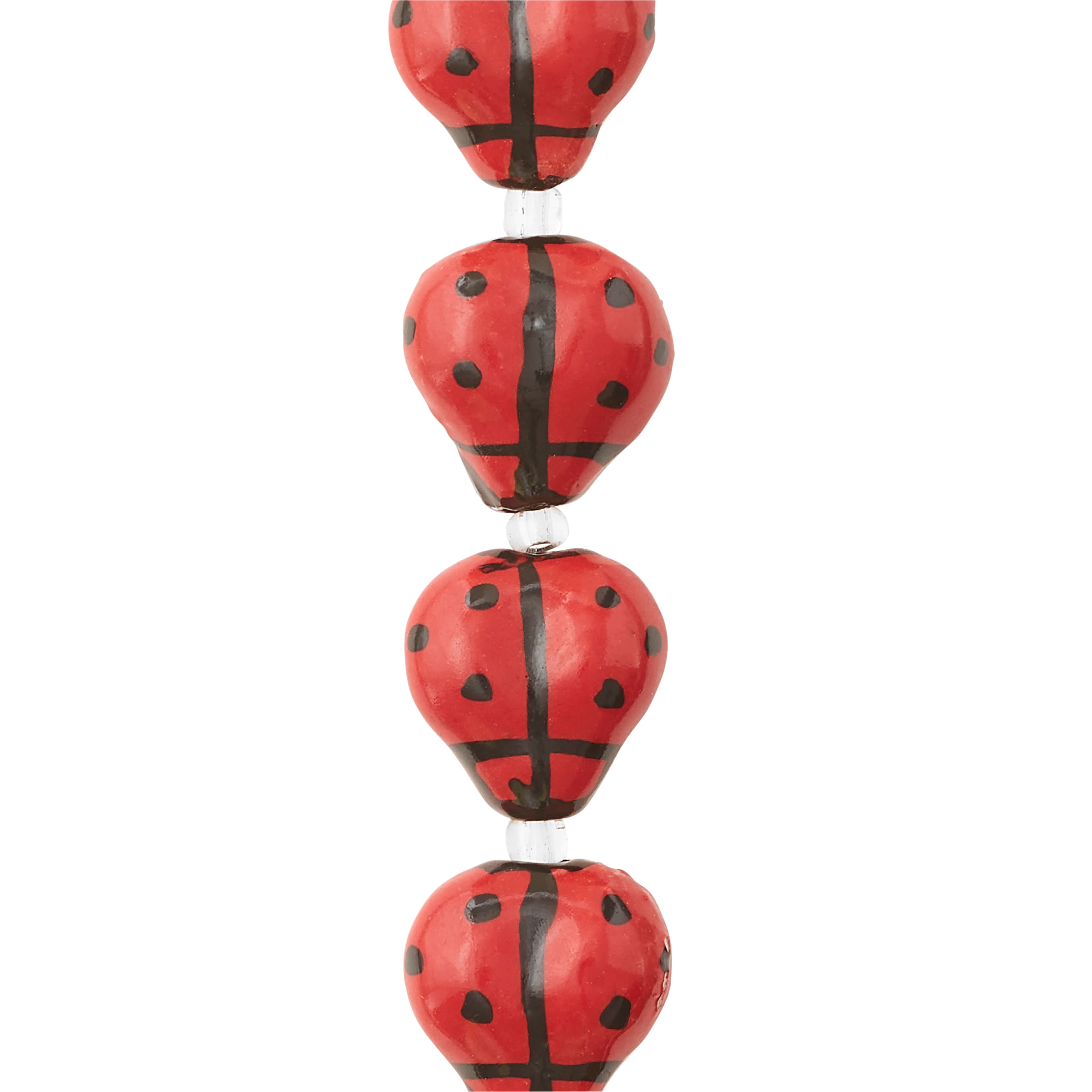 Red Ladybug Ceramic Beads, 17mm by Bead Landing™