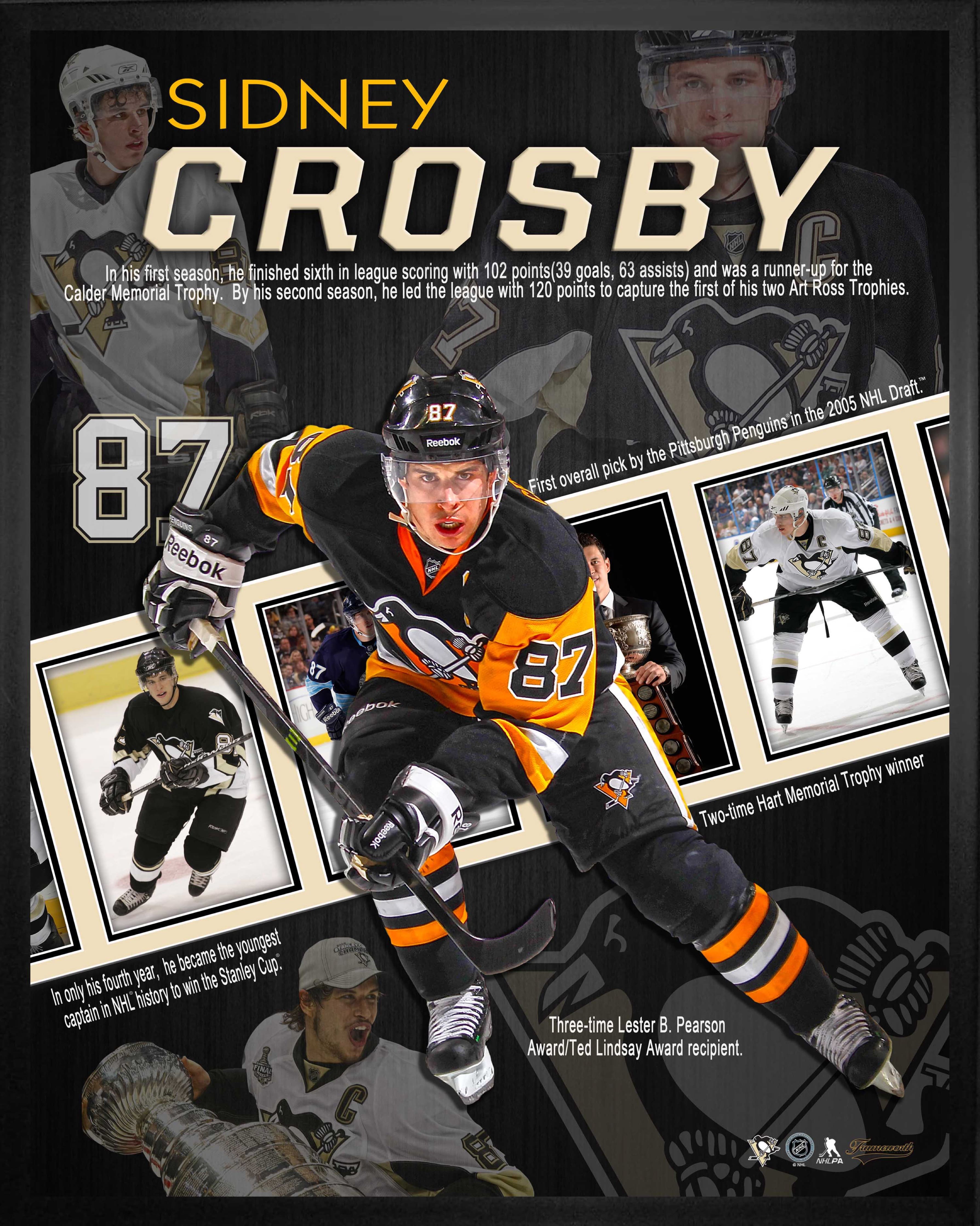 Sidney Crosby Pittsburgh Penguins Framed 16" x 20" Career Collage 18" x 22"