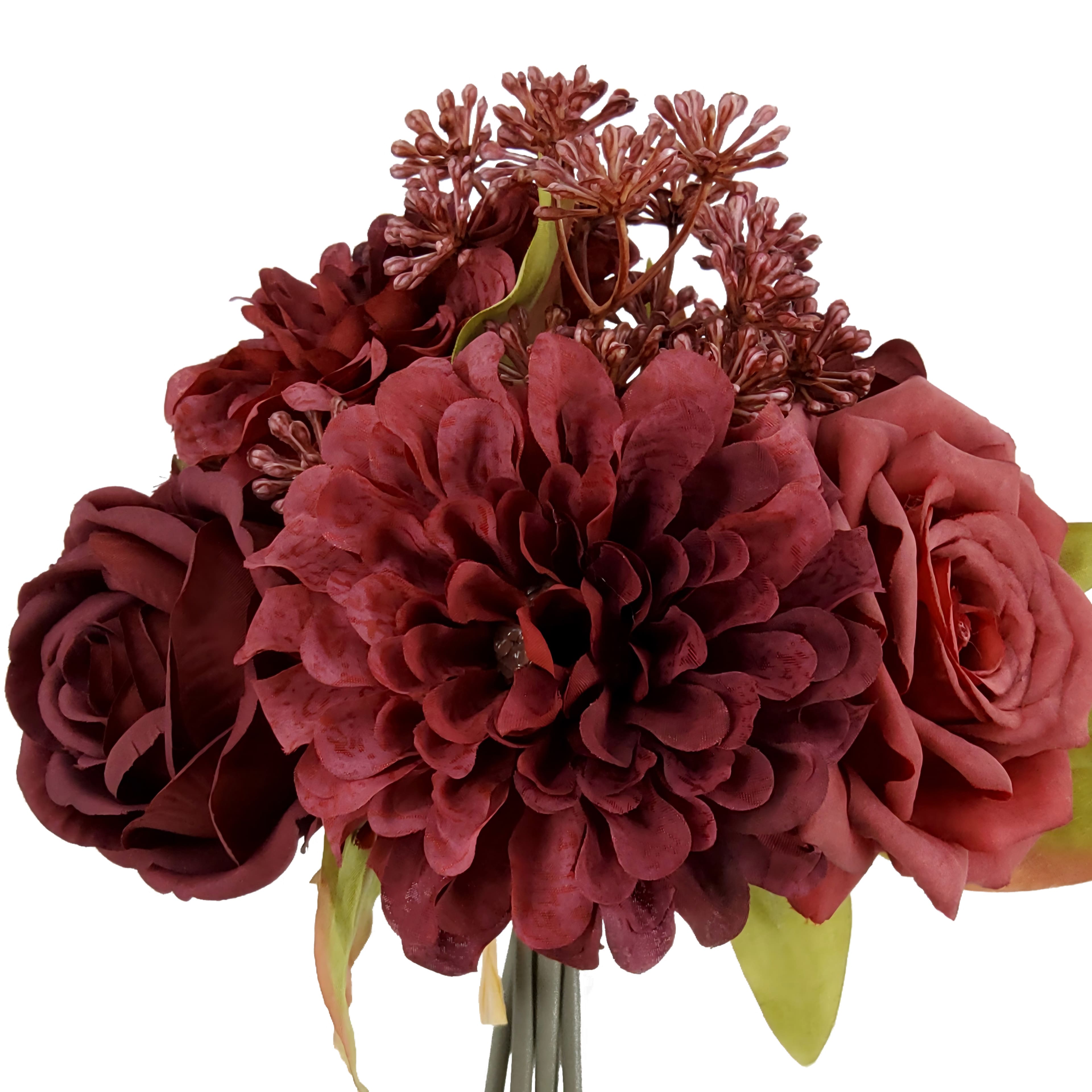 12" Burgundy Dahlia & Rose Mix Bouquet by Ashland®