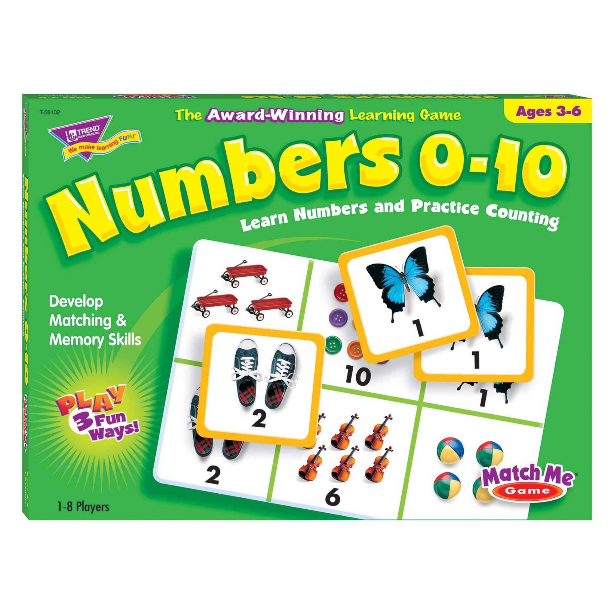 Trend Enterprises® Numbers 0-10 Match Me Games