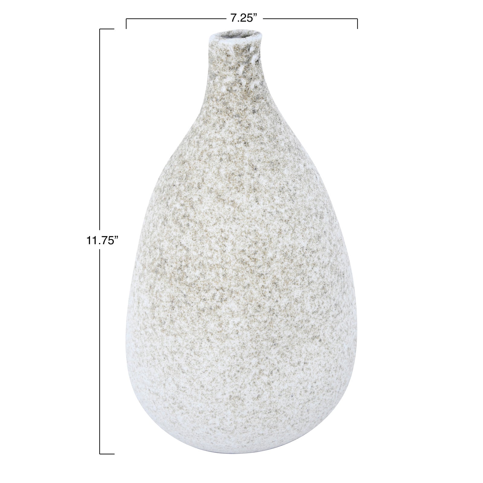 Hello Honey® 12" Medium Textured Terracotta Vase with Distressed Finish