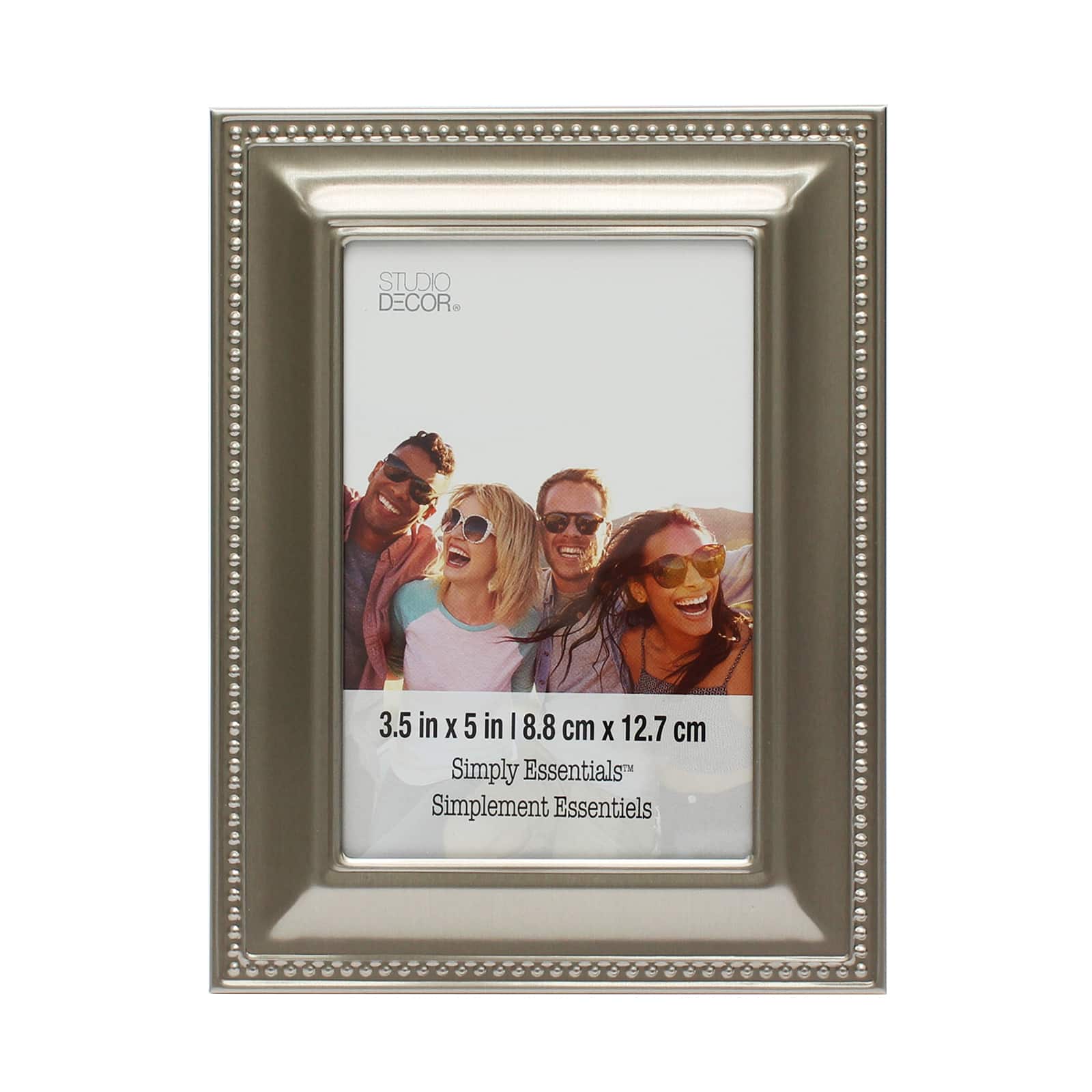 Simply Essentials™ Brushed Silver Beaded Frame by Studio Décor®