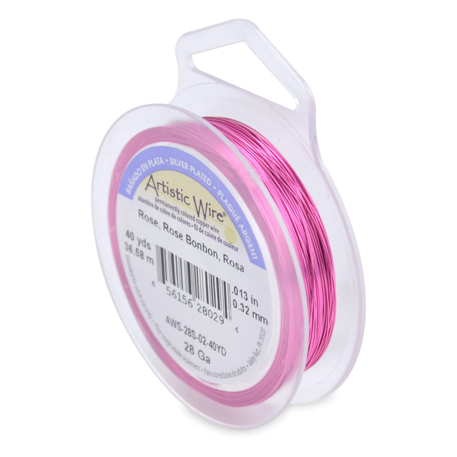 Artistic Wire® 28 Gauge Silver Plated Tarnish Resistant Colored Copper Craft Wire, 40yd.