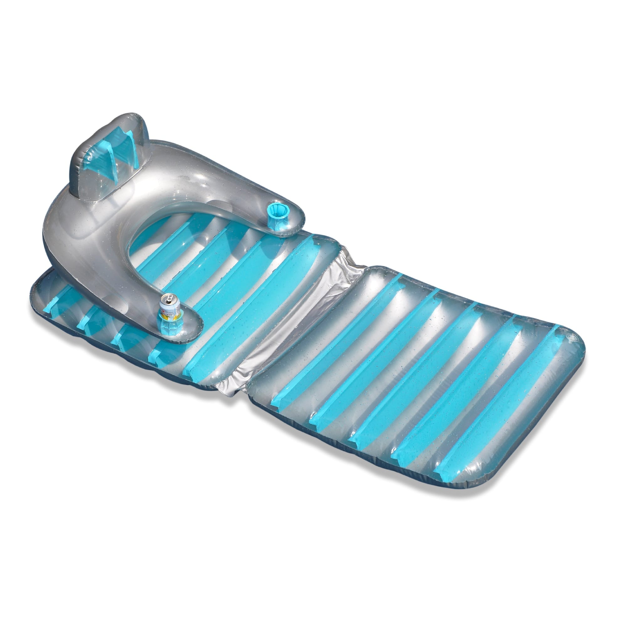 Pool Central 6.2ft. Inflatable Swimming Pool Folding Lounge Chair Float