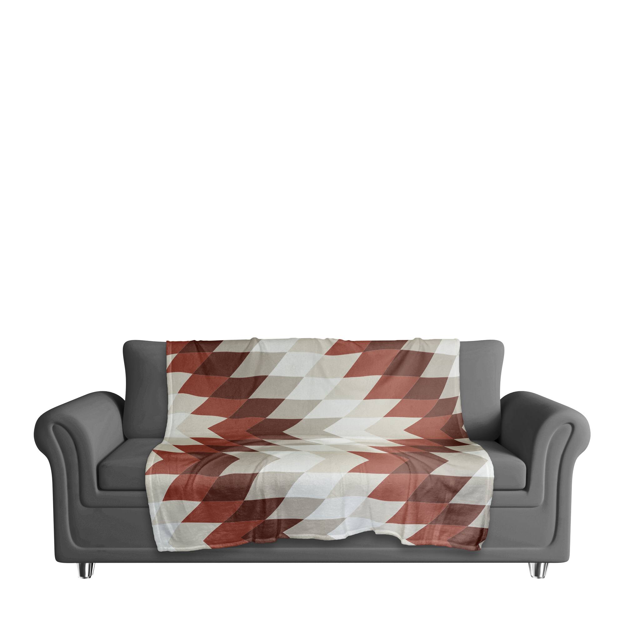 Pink Zig Zag 50" x 60" Coral Fleece Blanket