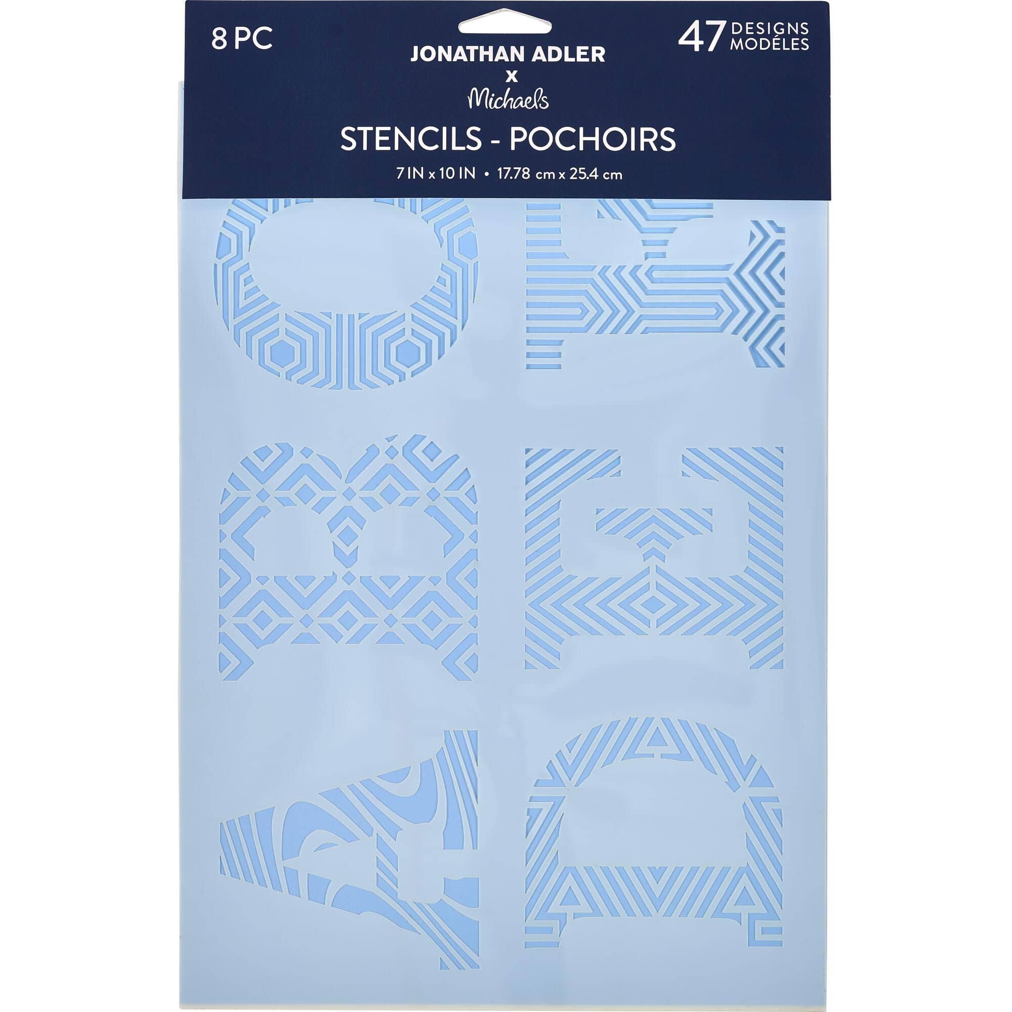 Jonathan Adler x Michaels Mod Pattern Serif Alphabet Stencils