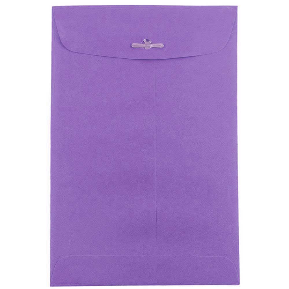 JAM Paper 6" x 9" Violet Purple Open End Catalog Recycled Envelopes