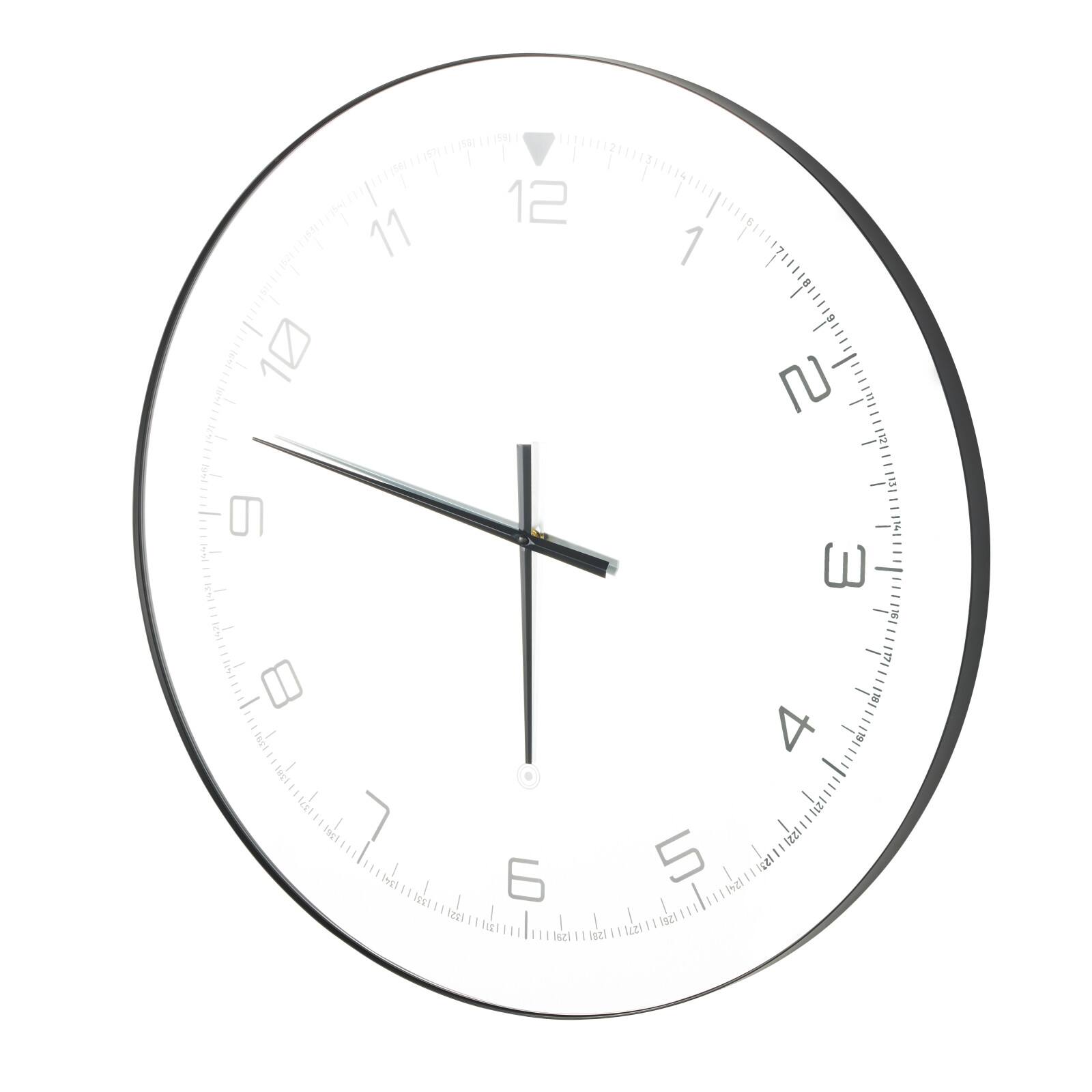 28" Multicolored Glass LED Decorative Wall Clock with Black Clock Hands & White Numbers
