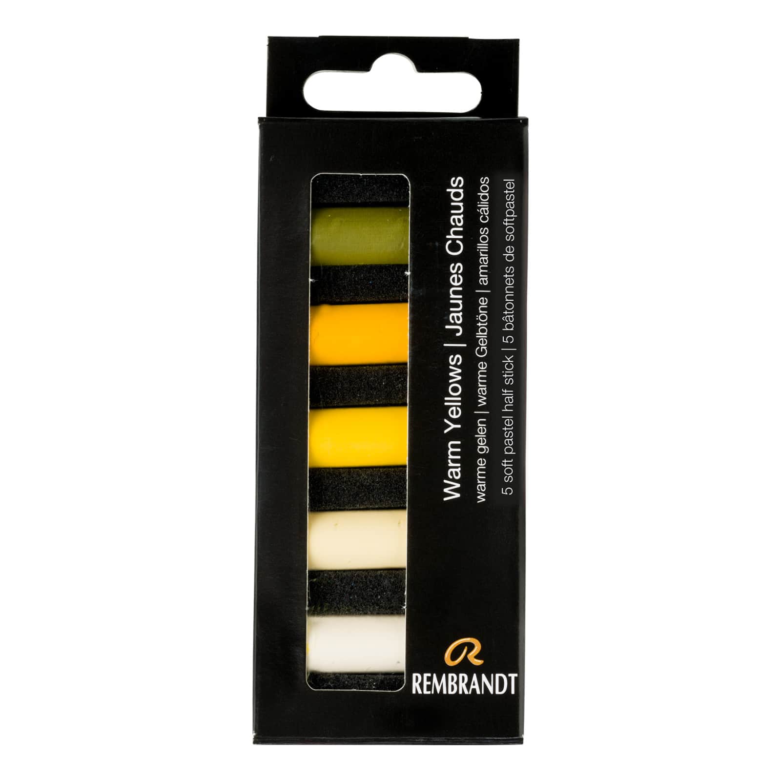 Rembrandt 5 Color Warm Yellows Half Stick Soft Pastel Set