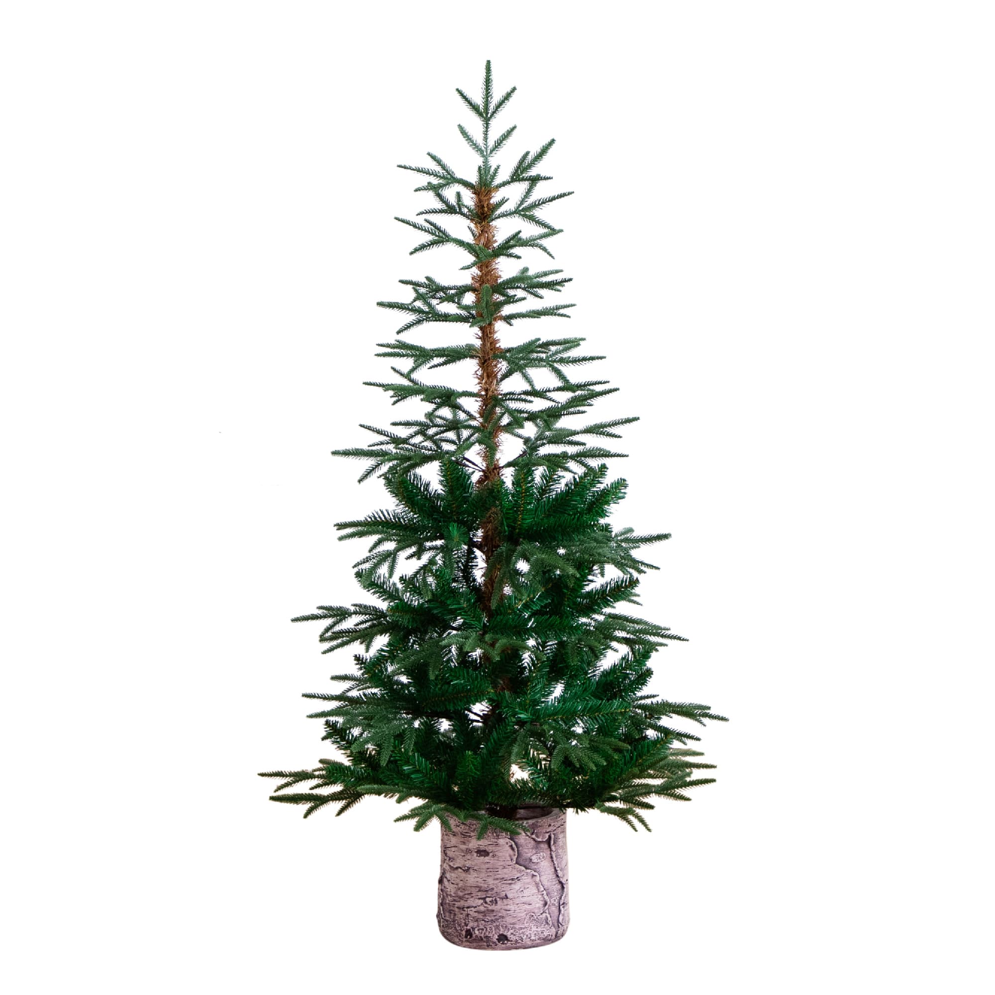 5ft. Unlit Woodland Fir Artificial Christmas Tree in Decorative Planter