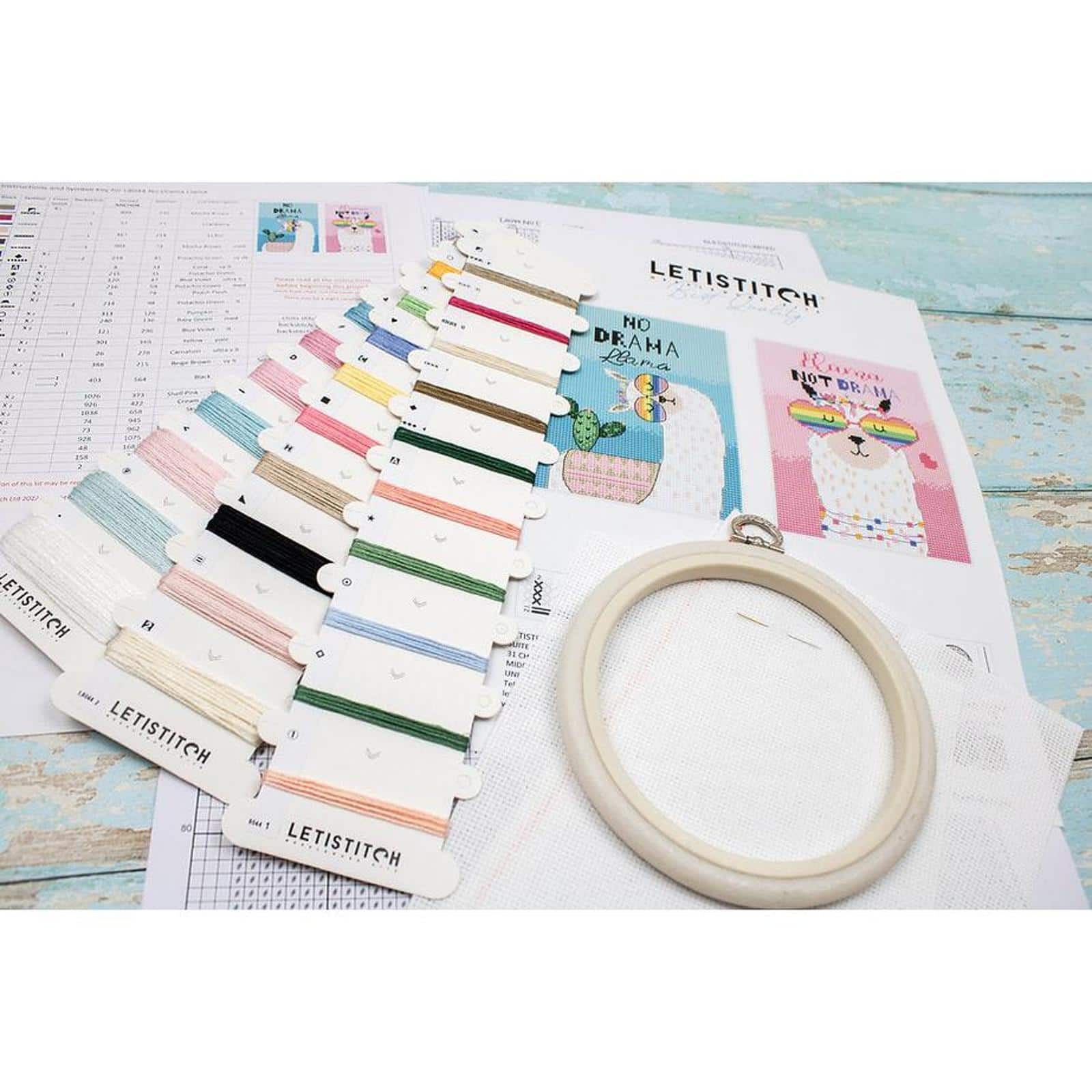 Letistitch No drama Llama Counted Cross Stitch Kit
