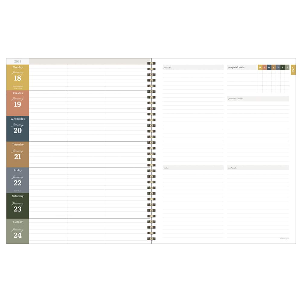 2027 Formal Flowers Large Weekly Monthly Planner