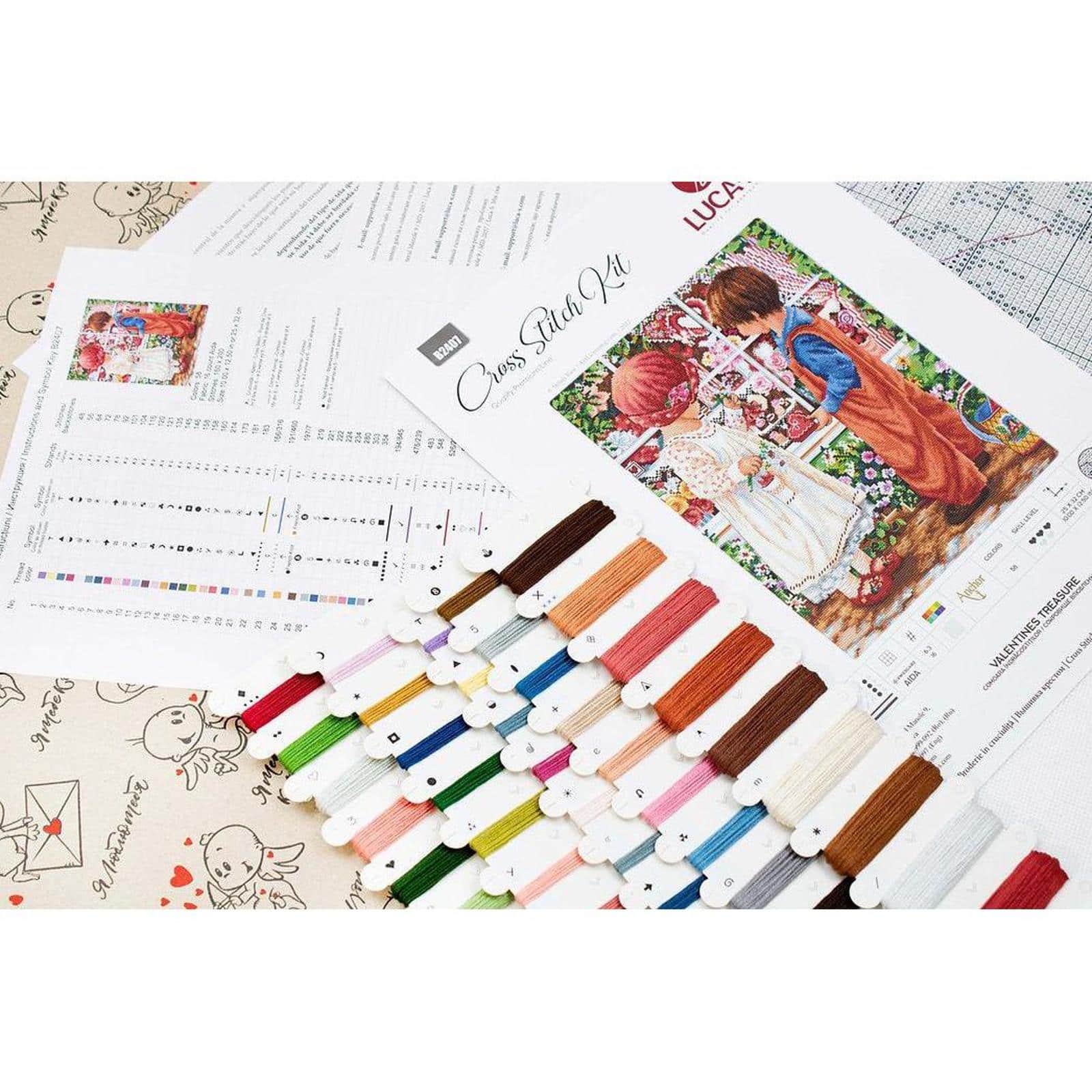 Luca-S Valentines Treasure Counted Cross Stitch Kit Counted Cross Stitch Kit