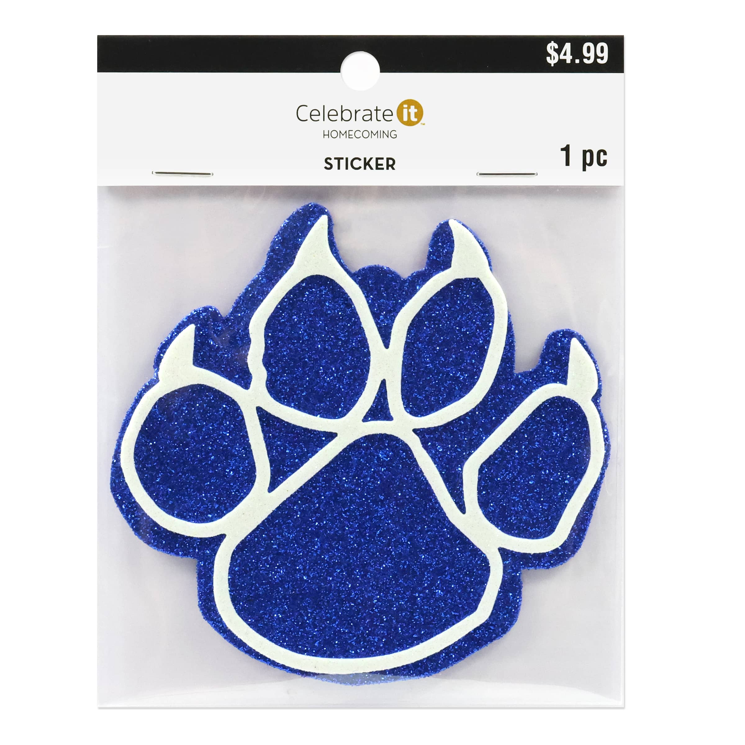 Glitter Paw Foam Sticker by Celebrate It