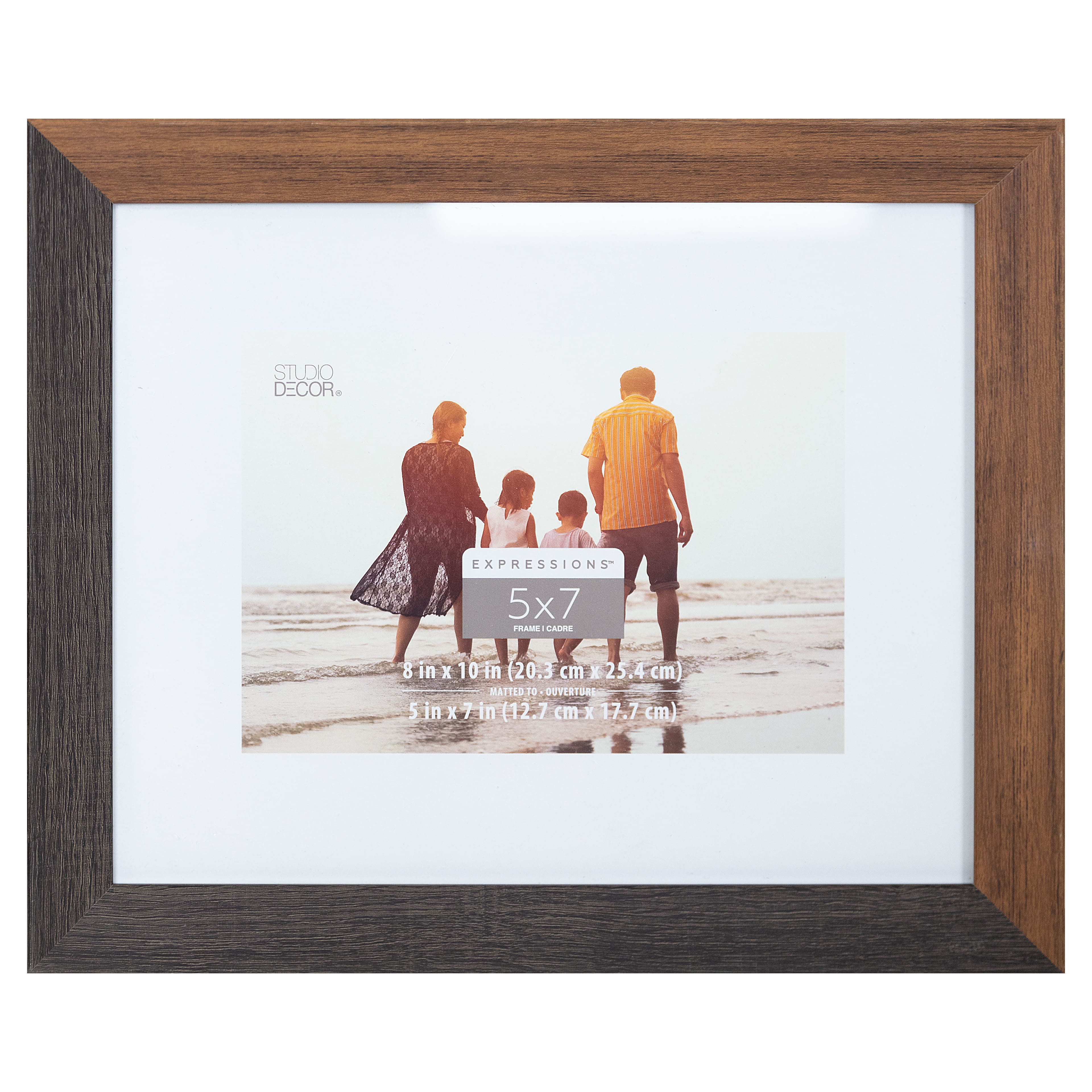 Expressions™ 5" x 7" Brown & Black Frame with Mat by Studio Décor®