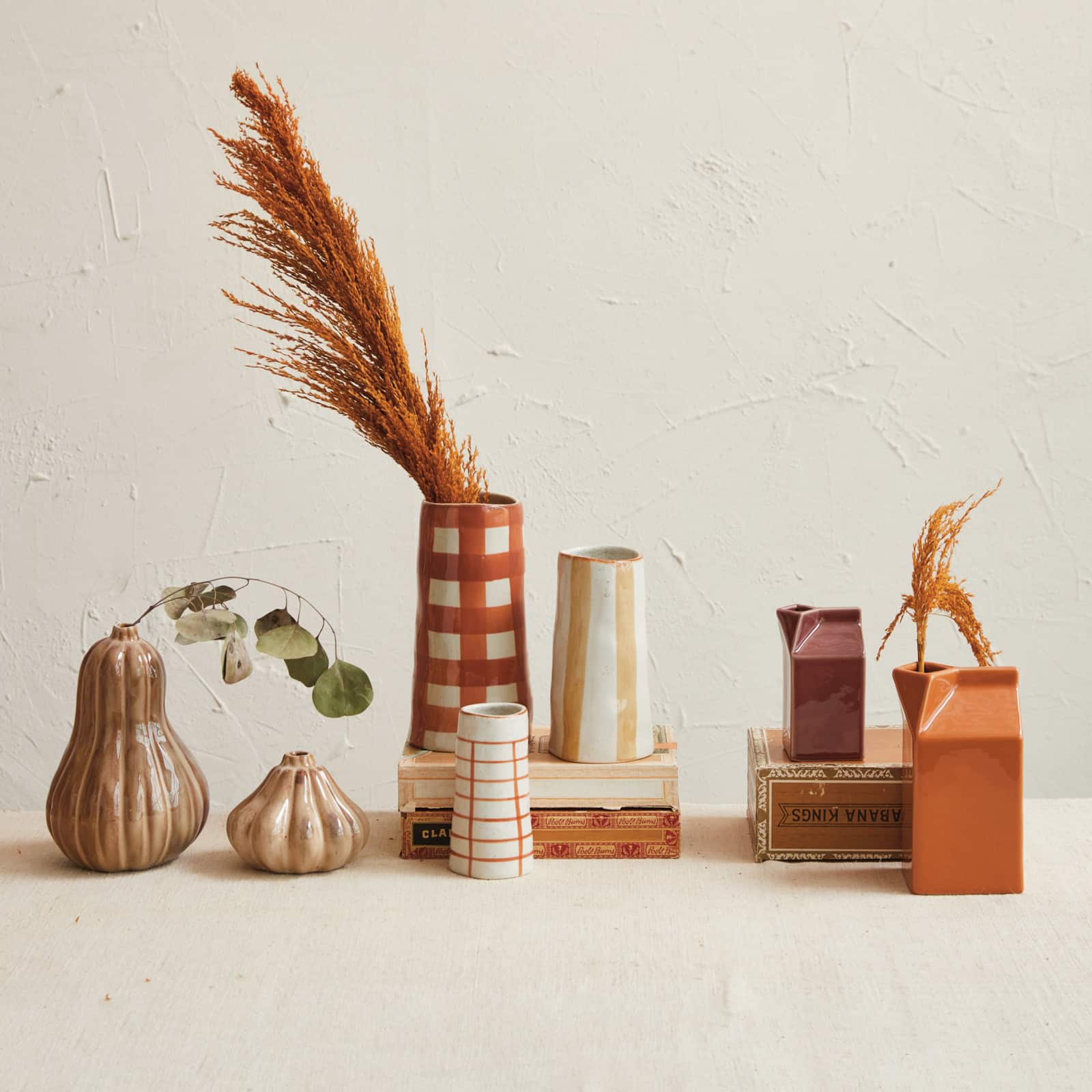 Hello Honey® 7.5" Brown Gourd Stoneware Vase