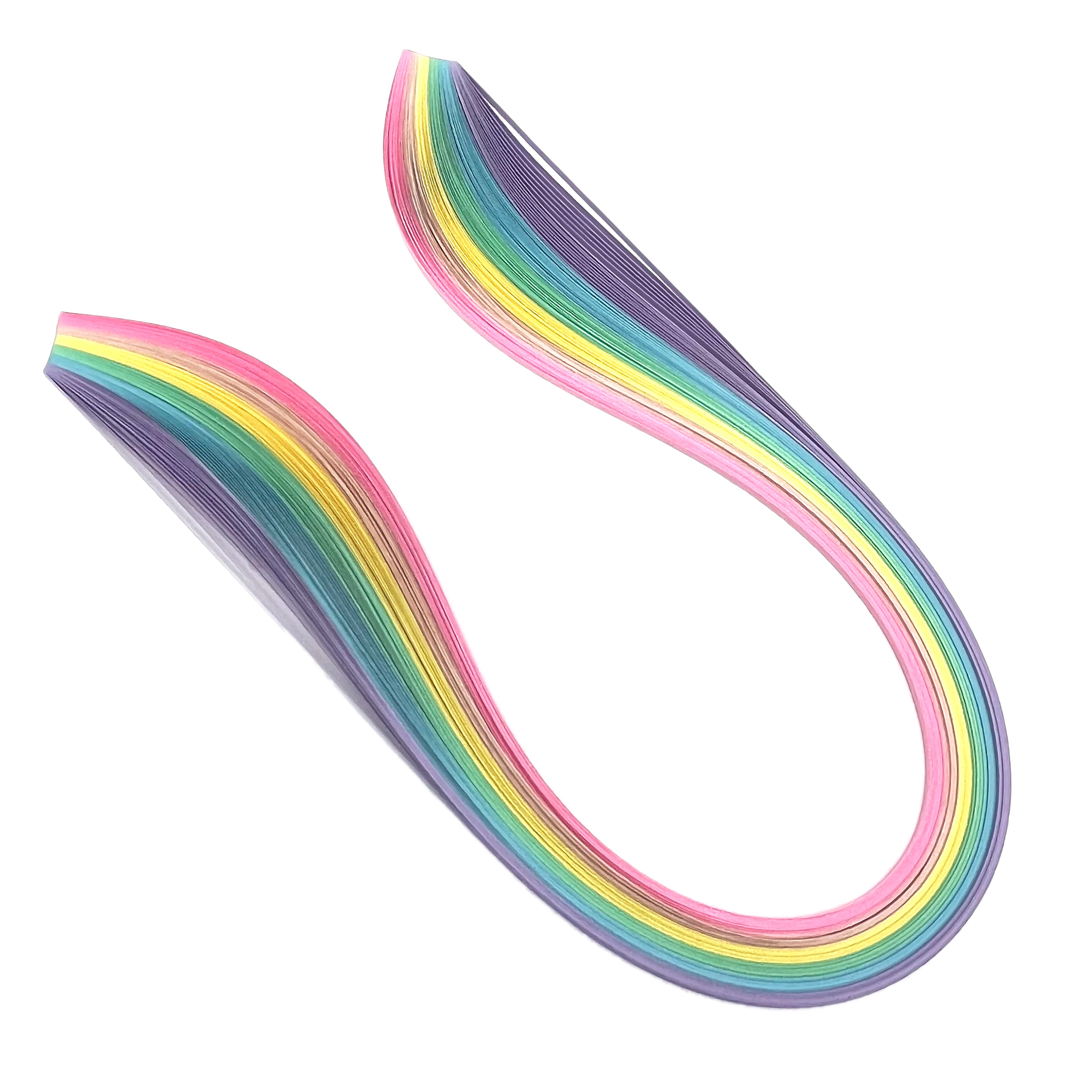 12 Packs: 100 ct. (1,200 total) Quilled Creations™ 1/8" Rainbow Mix Quilling Paper